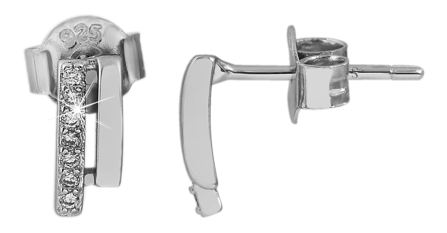 Adelia´s Paar Ohrhänger "Damen Ohrringe – Ohrstecker aus 925 Silber mit Zir günstig online kaufen