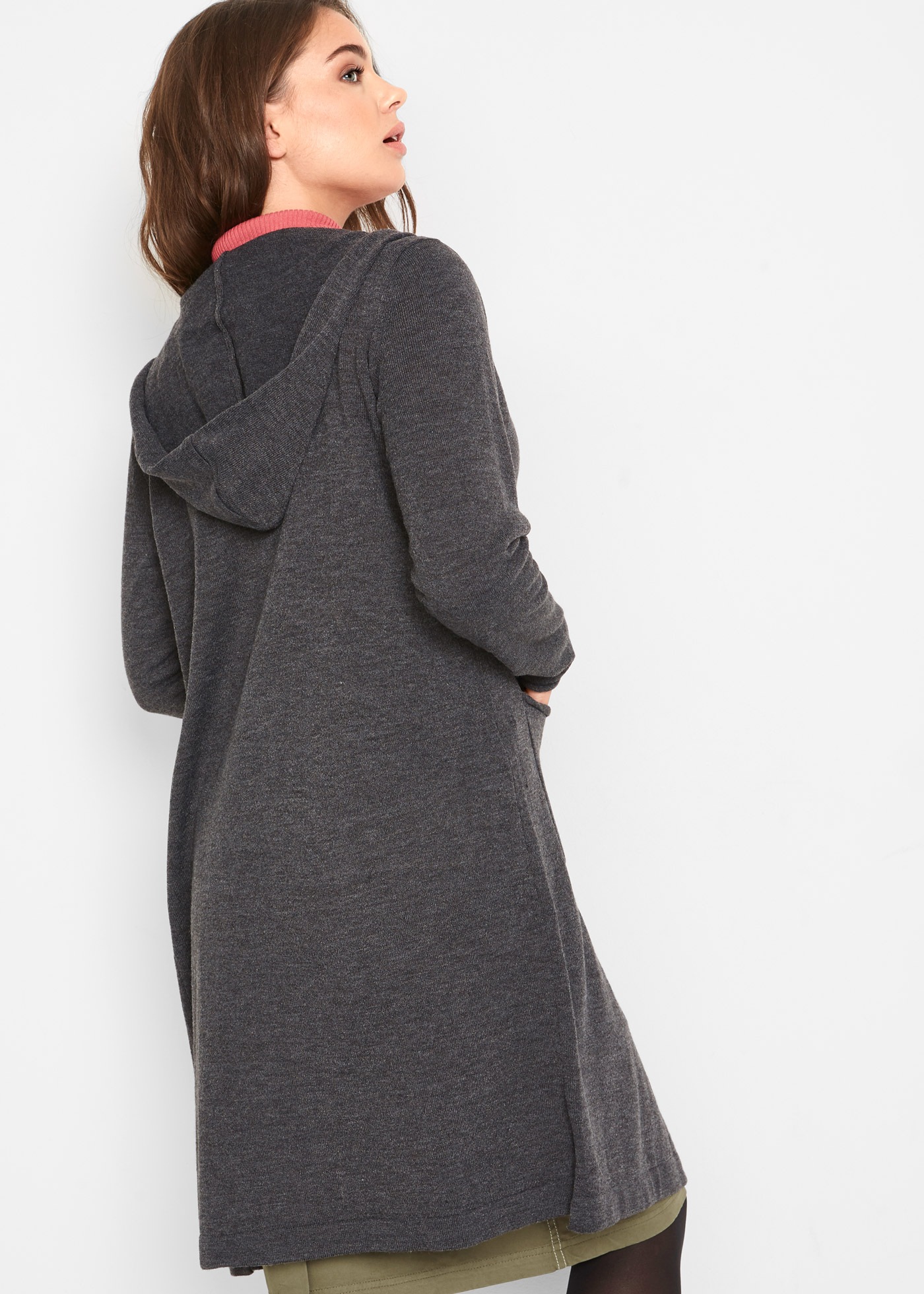 bonprix Longstrickjacke "Longstrickjacke mit Kapuze", Longstrickjacke mit K günstig online kaufen