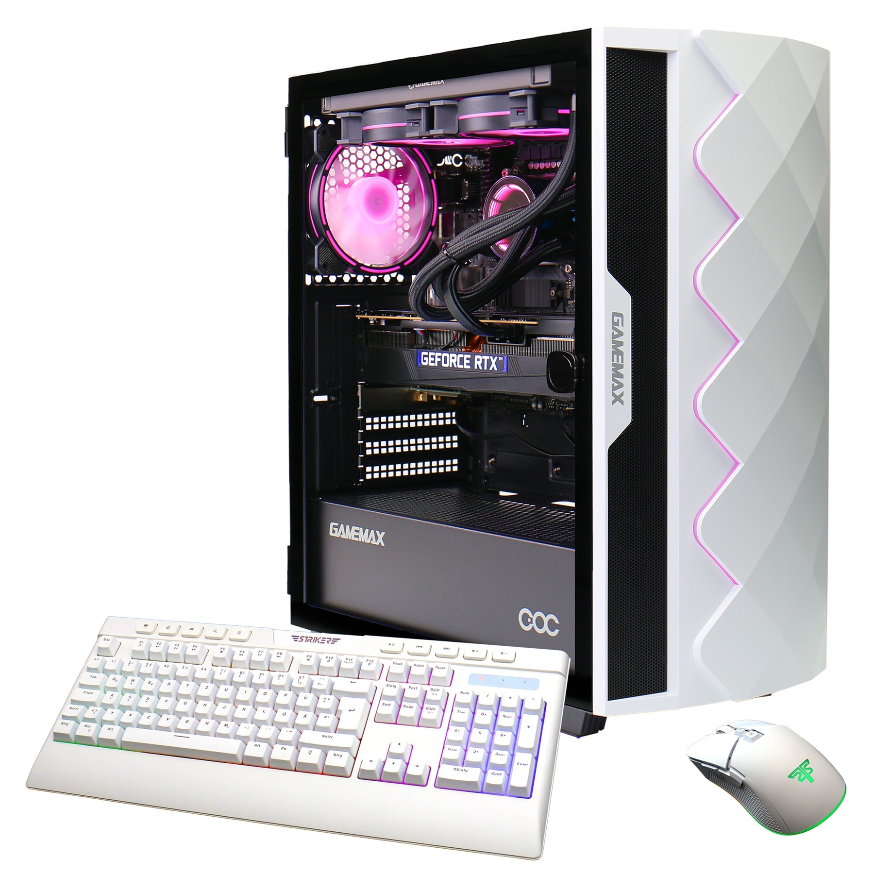 GAMEMAX Gaming-PC "Diamond WT 7845 AMD Ryzen 7 9700X 16GB DDR5 1TB SSD RTX 5060Ti", weiß, Microsoft Windows 11 Home (64 Bit), 16 GB RAM 1.000 GB SSD,