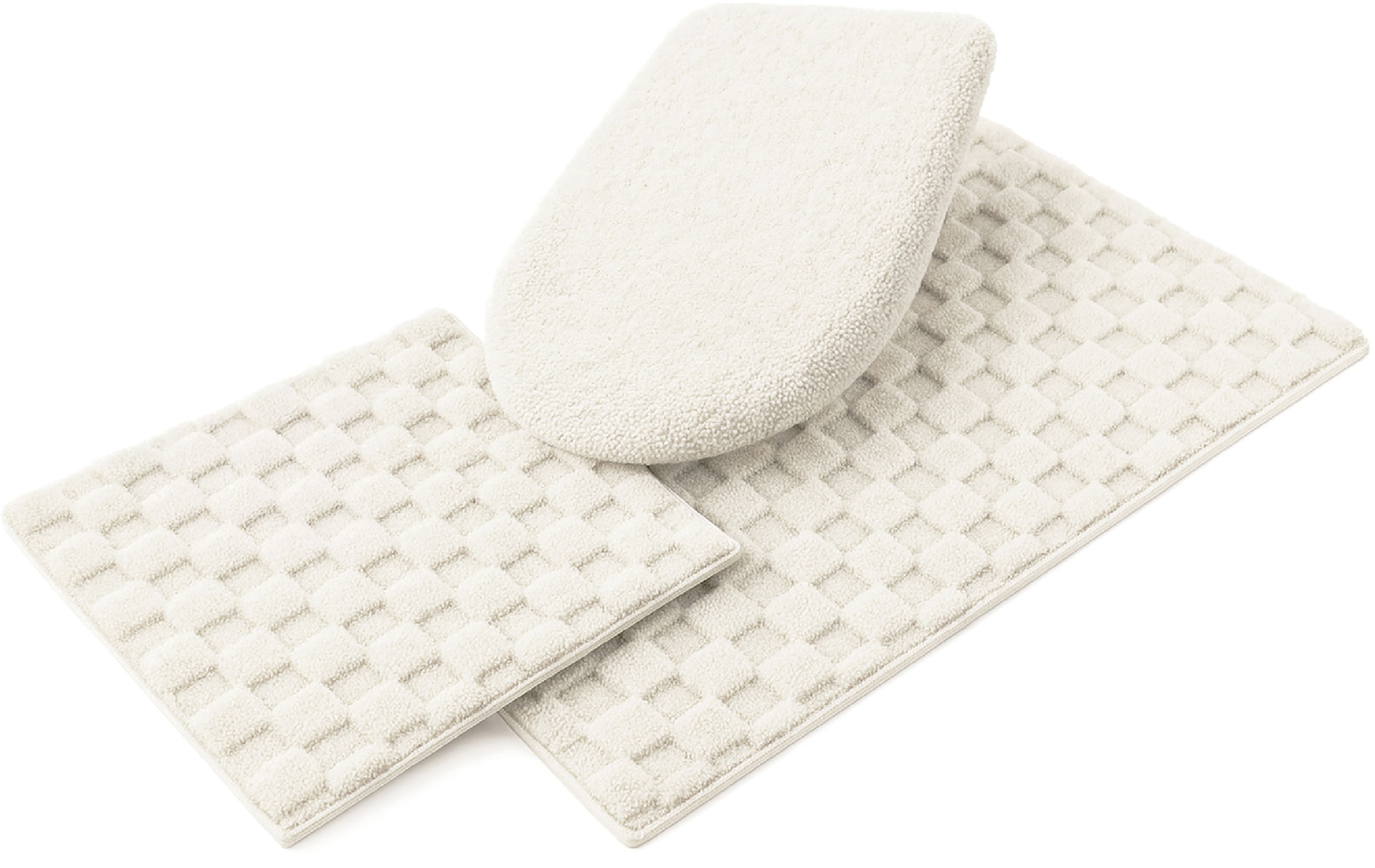OTTO home Badematte »Naala, Badvorleger, Badezimmer Teppich, sehr weich«, rutschhemmend beschichtet, schnell trocknend-fußbodenheizungsgeeignet, weiche Haptik, auch als 2-teiliges Set erhältlich, Made in Europe