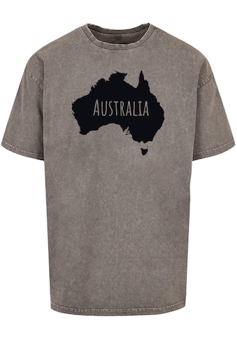 T-Shirt »Merchcode Herren Australia Acid Washed Heavy Oversize Tee«, (1 tlg.)