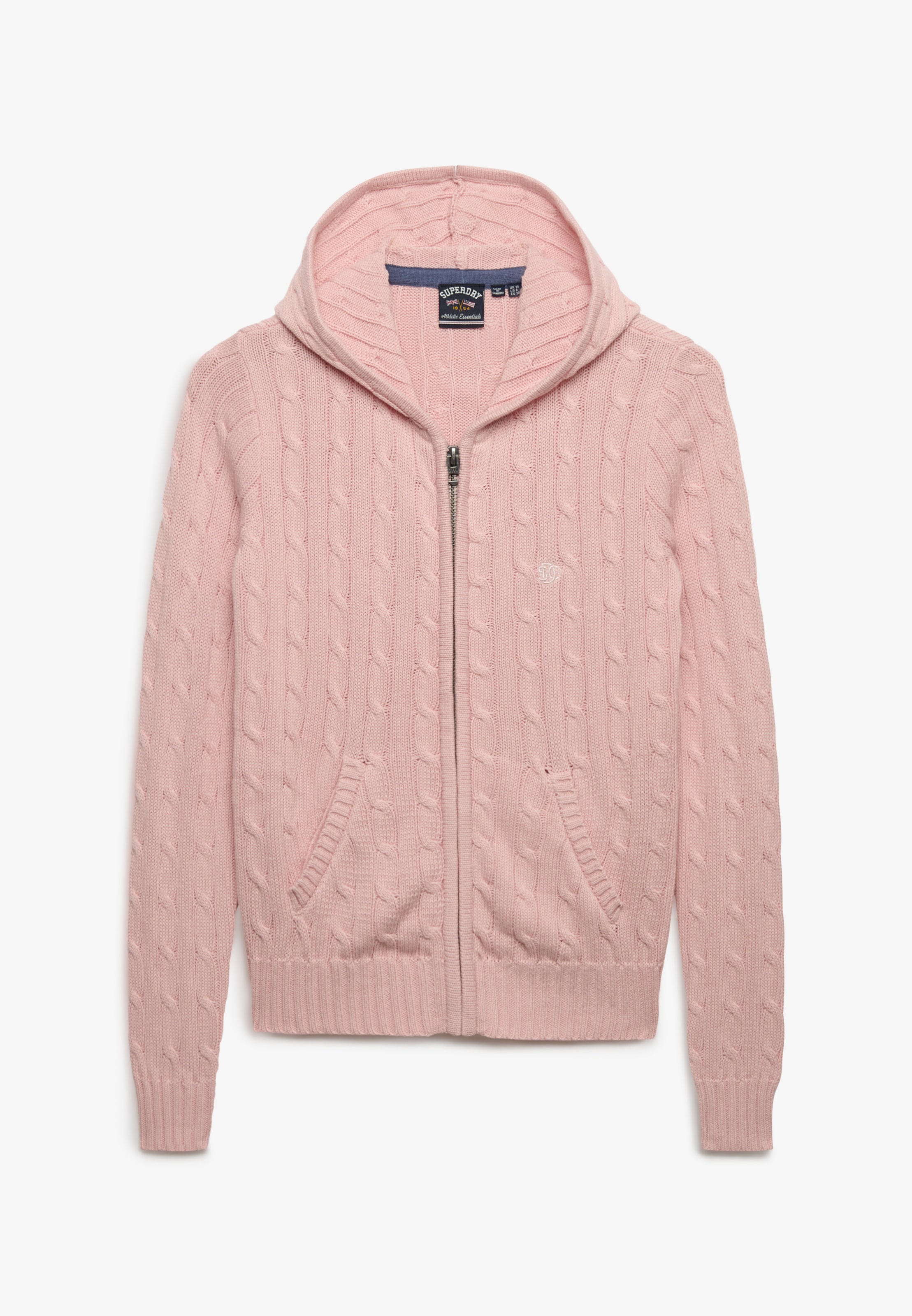 Superdry Kapuzenstrickjacke »COTTON CABLE HOODIE« Baumwolle
