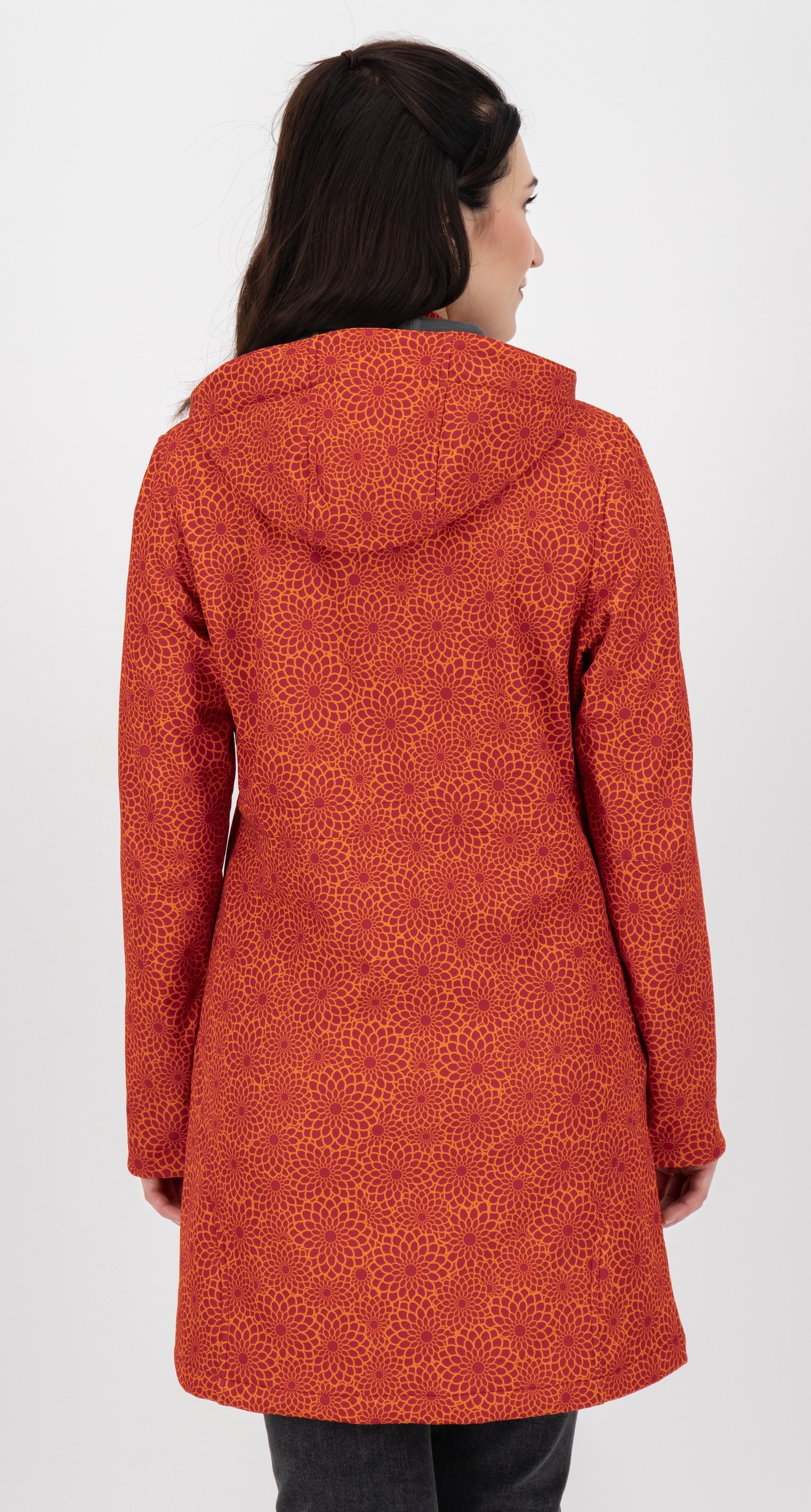 DEPROC Active Softshelljacke »SHELBY LONG«, leichter Softshell Kurzmantel mit abnehmbarer Kapuze