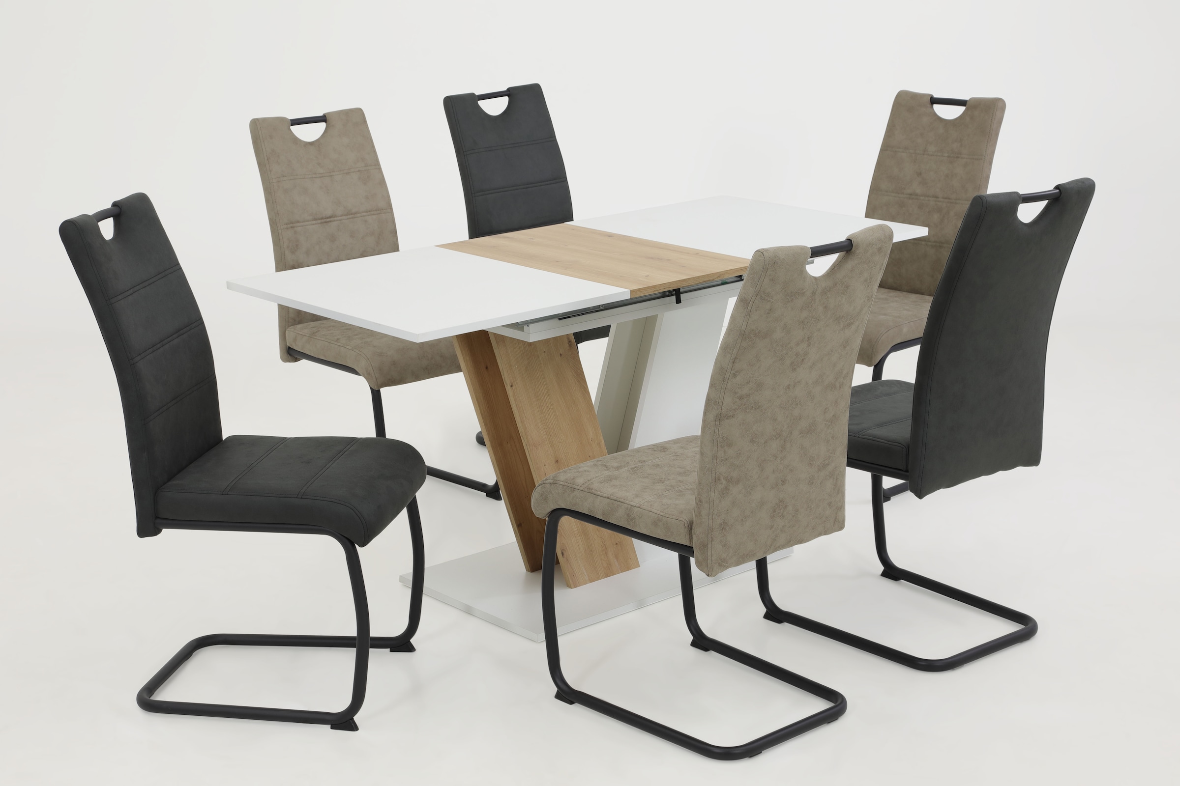 HELA Säulen-Esstisch "SIENA" 1 Stk. tlg. Einlegeplatte,Synchronauszug,ABS-K günstig online kaufen