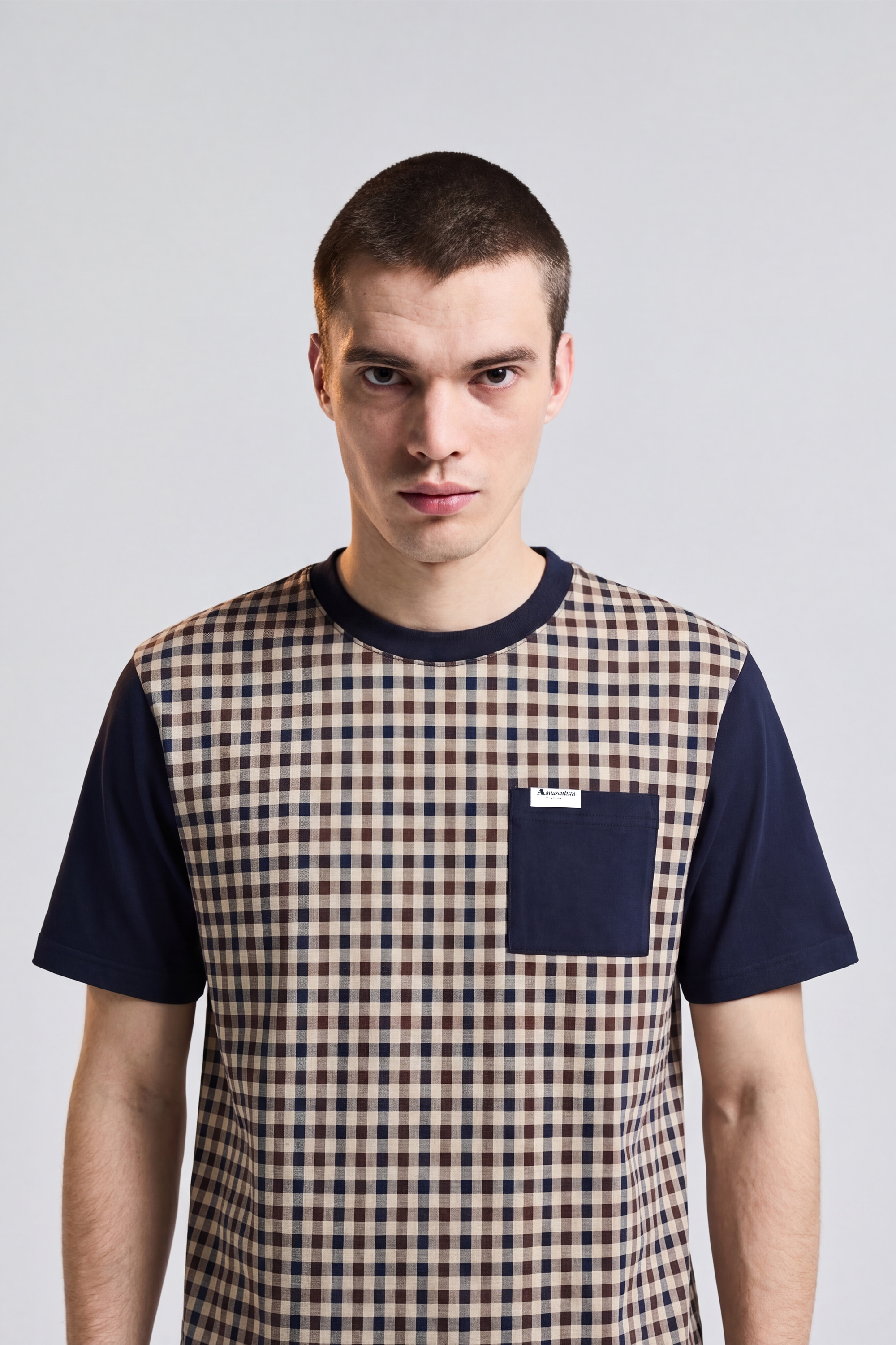 Aquascutum Active T-Shirt »ACTIVE SOLID POCKET T-SHIRT Herren« T-Shirt Herren, leichtes Kurzarmshirt, Karohemd, Outdoor, Sale