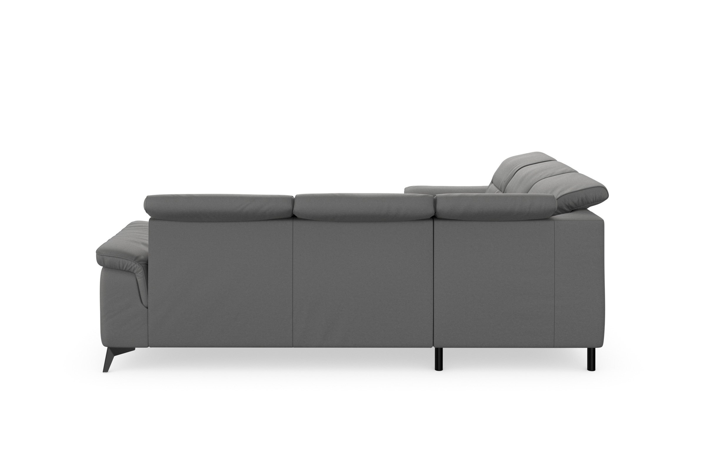 sit&more Ecksofa »Sinatra L-Form«, optinal mit Kopfteilverstellung und Armteilfunktion, Metallfüße