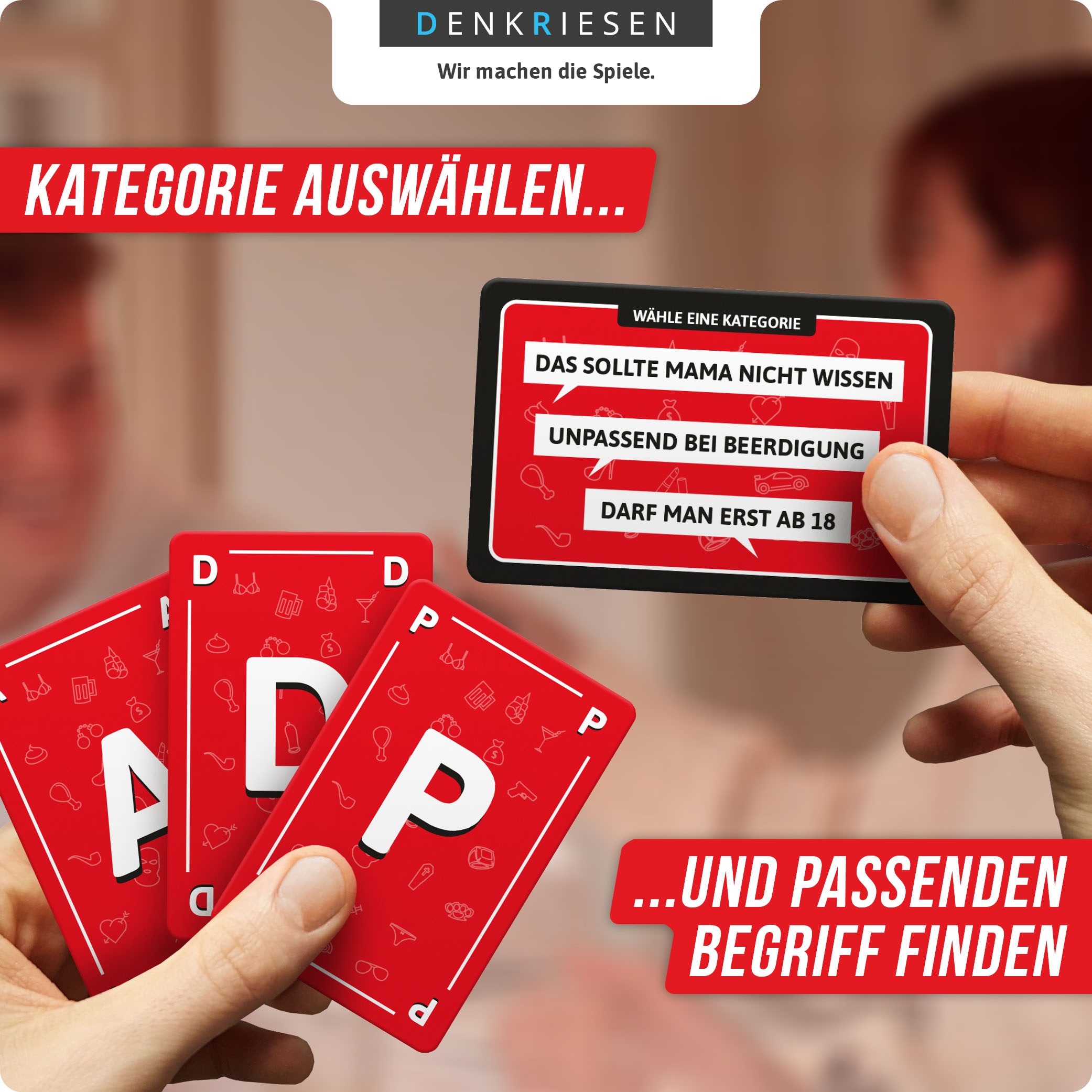 Denkriesen Spiel »Stadt Land Vollpfosten, Rotlicht Edition«, Made in Germany