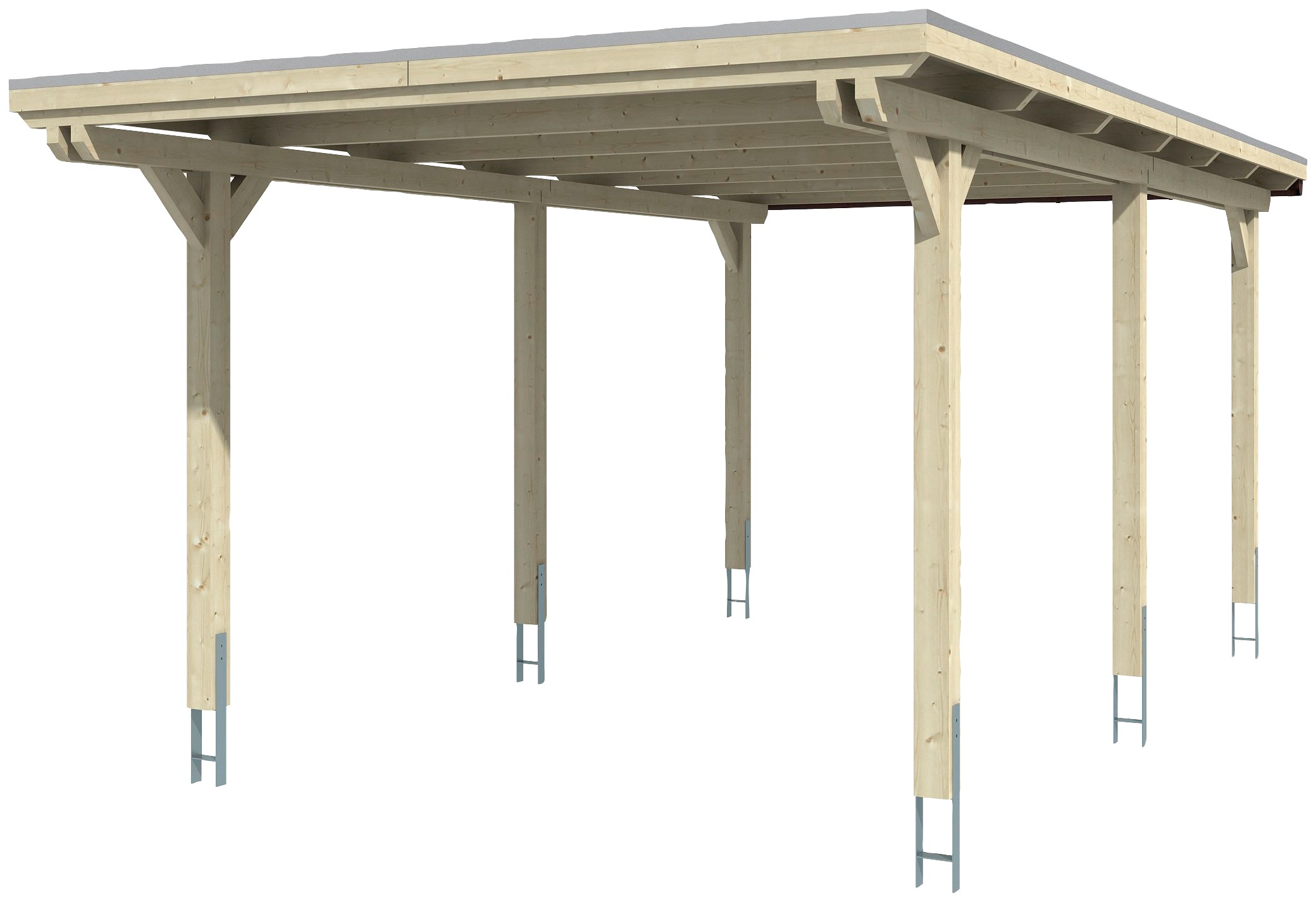 Skanholz Einzelcarport »Emsland«, 291 cm, weiß, versch. Farben