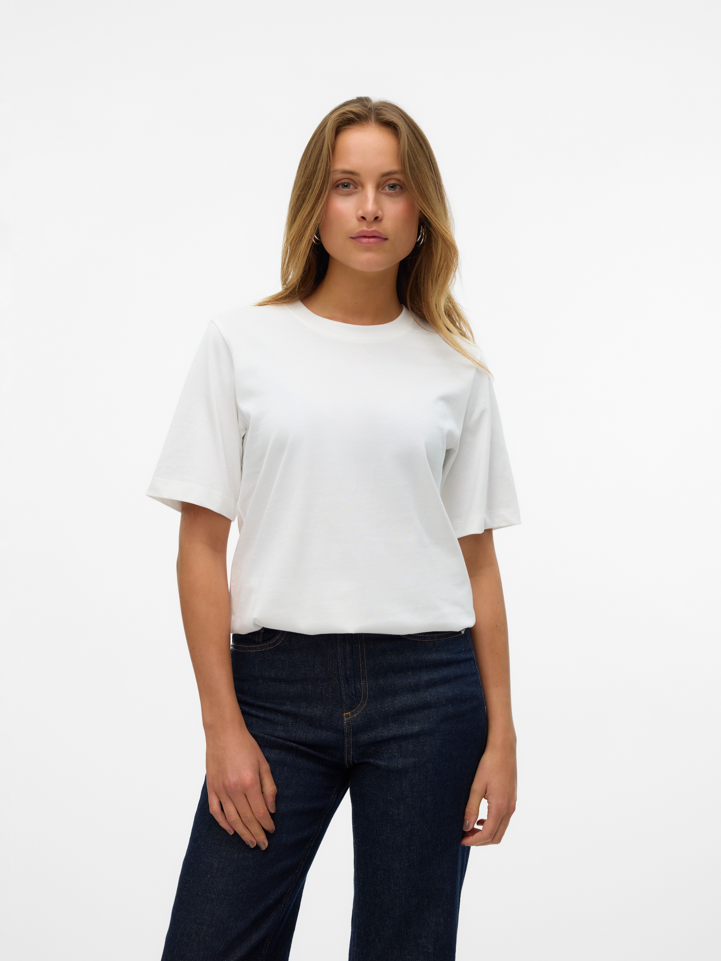 Vero Moda Kurzarmshirt "VMDEMI SS O-NECK TOP JRS" günstig online kaufen