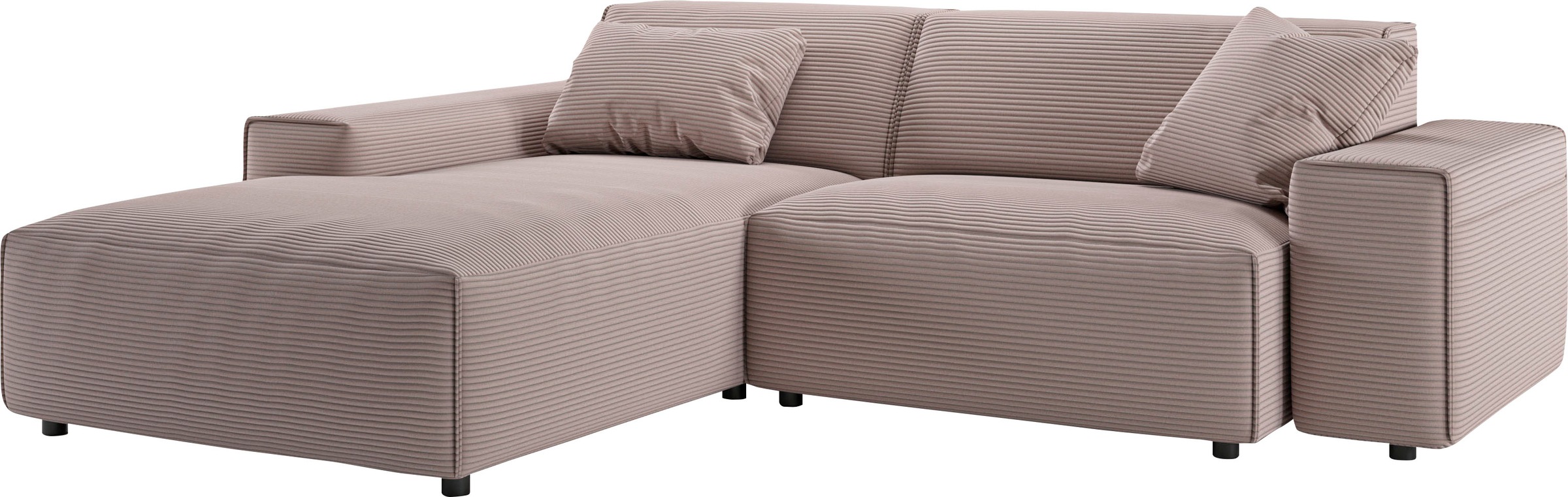 andas Ecksofa »Glimminge L-Form auch in Breitcord, Feincord + Easy care-Bezug,«, Breite 234, Zierkissen