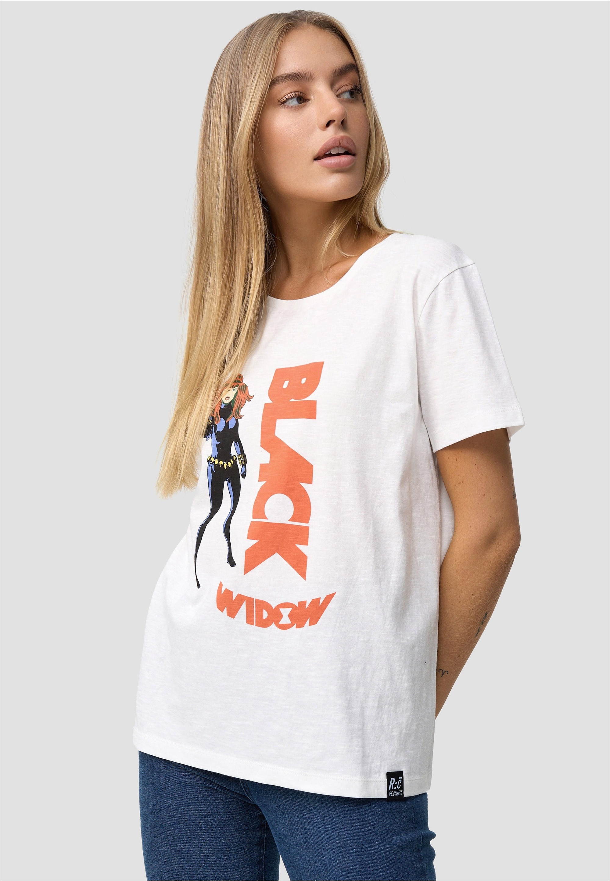 Recovered T-Shirt »Black Widow Graphic Print«, im zeitlosen Design