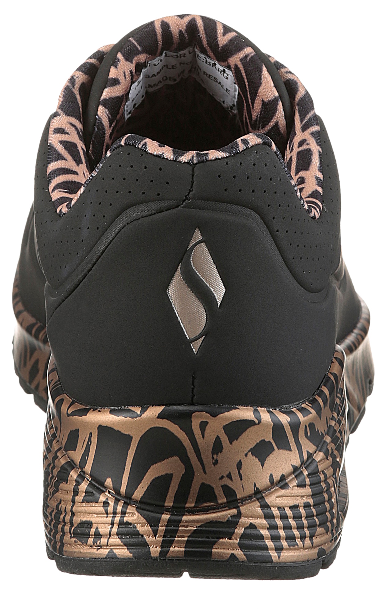 Skechers Wedgesneaker »UNO-LOVING LOVE«, Freizeitschuh, Halbschuh, Schnürschuh mit coolem Graffiti-Print