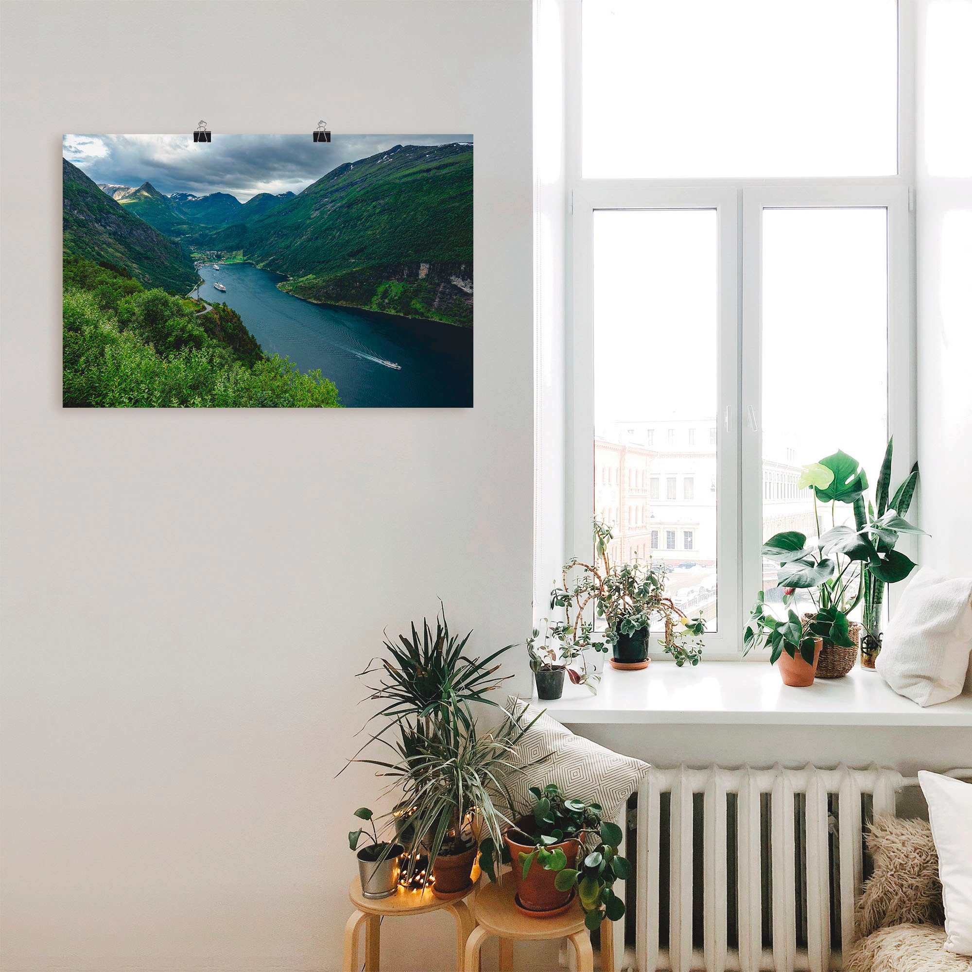 Artland Wandbild »Blick auf den Geirangerfjord Norwegen«, Küste, (1 St.), als Alubild, Outdoorbild, Leinwandbild, Poster in verschied. Größen
