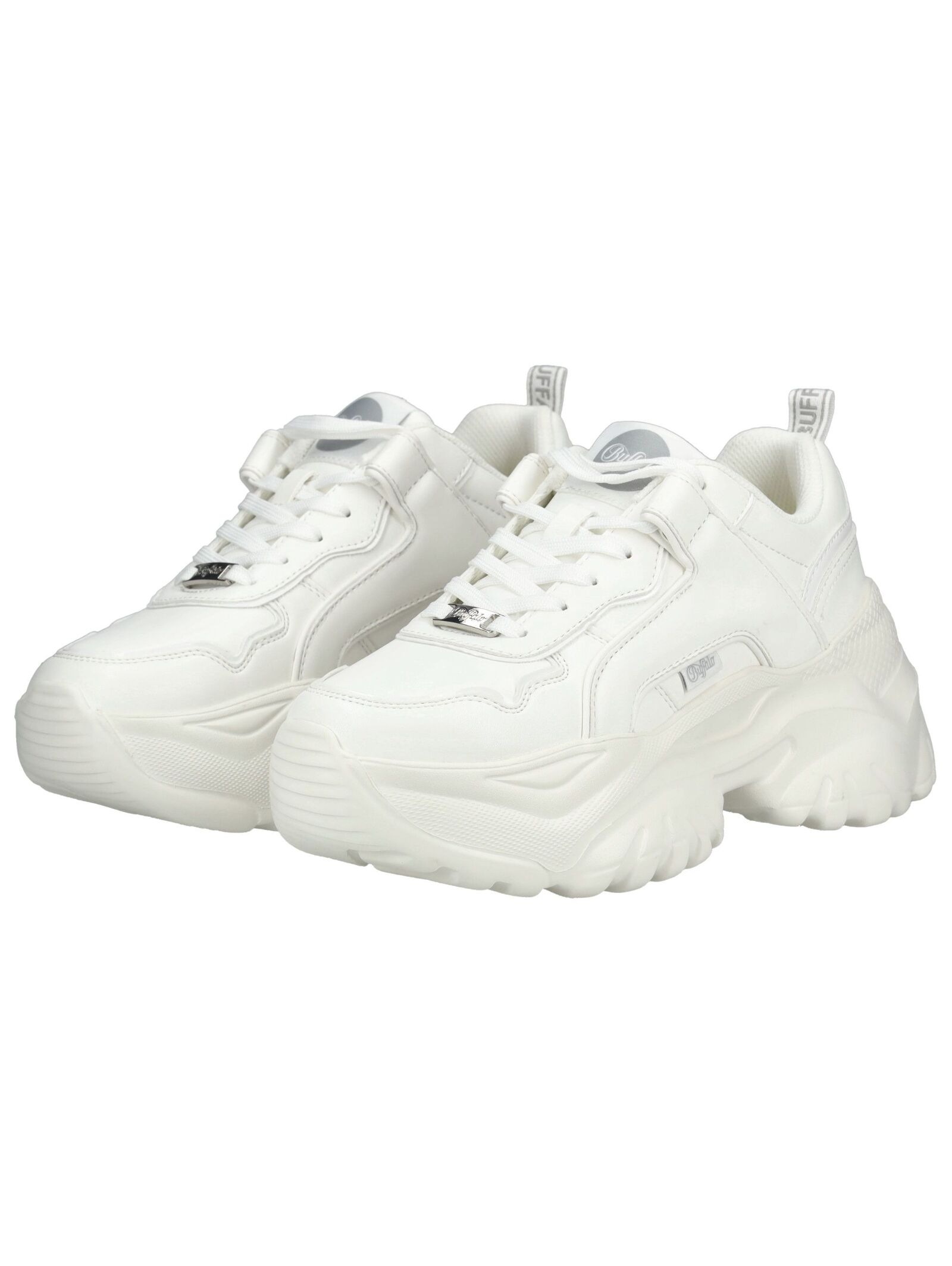 Sneaker BUFFALO "Buffalo Sneaker Lederimitat", Damen, Gr. 41, weiß, Lederimitat, Schuhe Sneaker 3