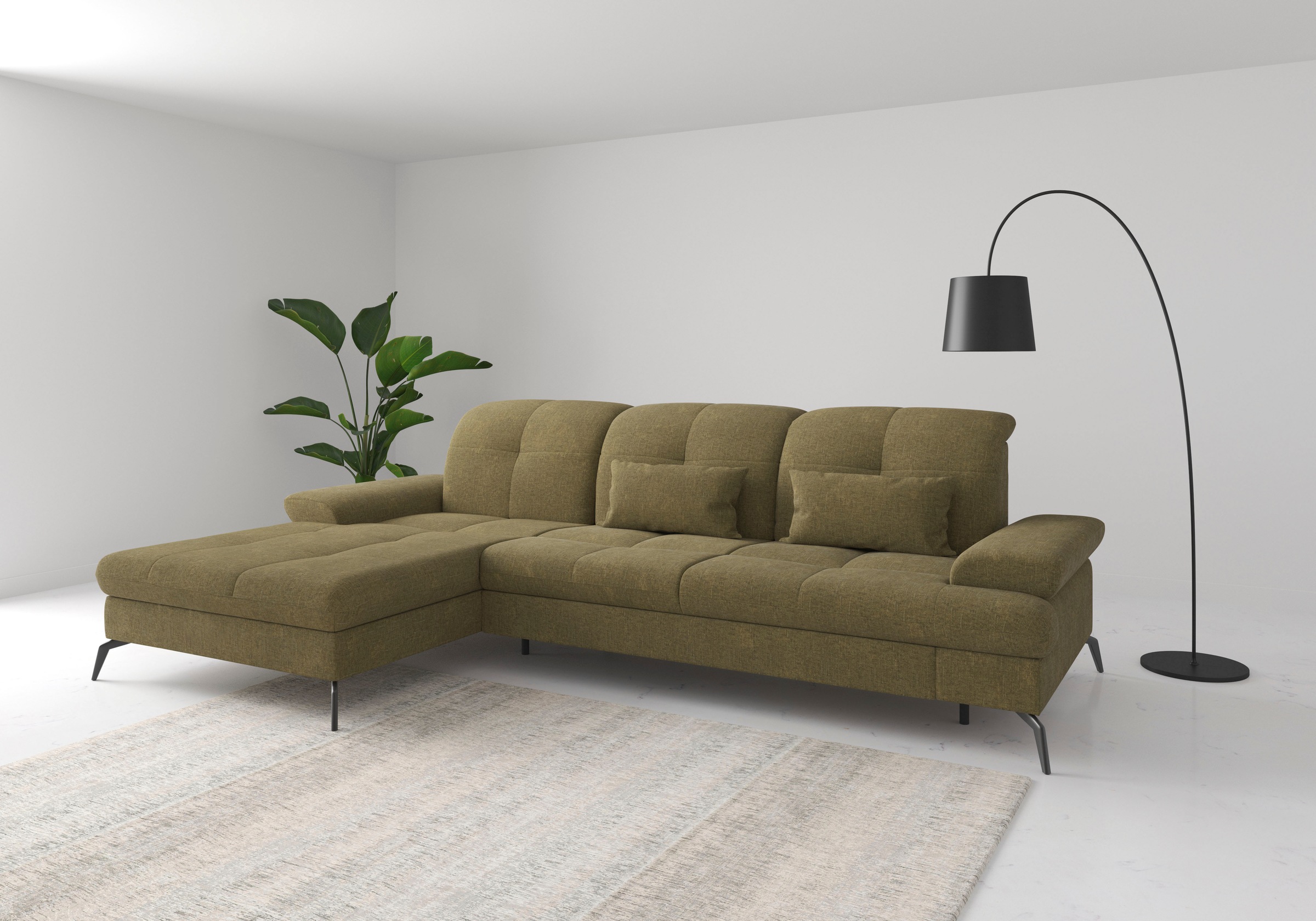 sit&more Ecksofa "Amica, L-Form, inkl. Sitztiefenverstellung & Armteilverstellung" wahlweise mit Schlaffunktion, Bettkasten und Kopfteilverstellung