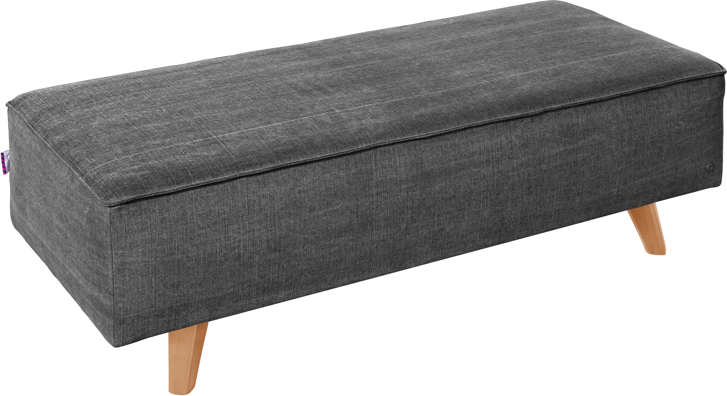 TOM TAILOR HOME Hocker "NORDIC CHIC", mit Kedernaht, Breite 137 cm, Füße Buche natur