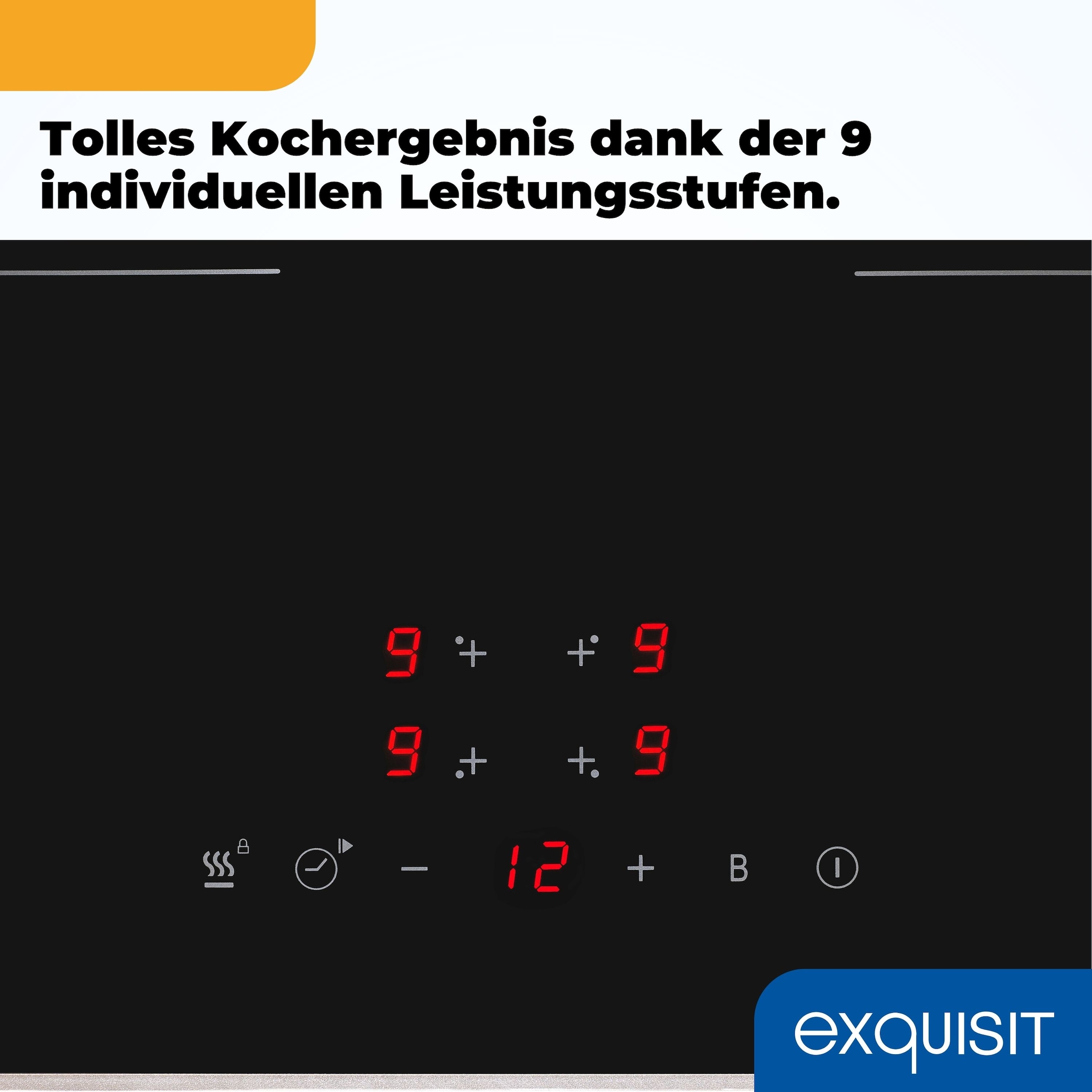 exquisit Induktions-Kochfeld »EKI600-SF-B-R-380«