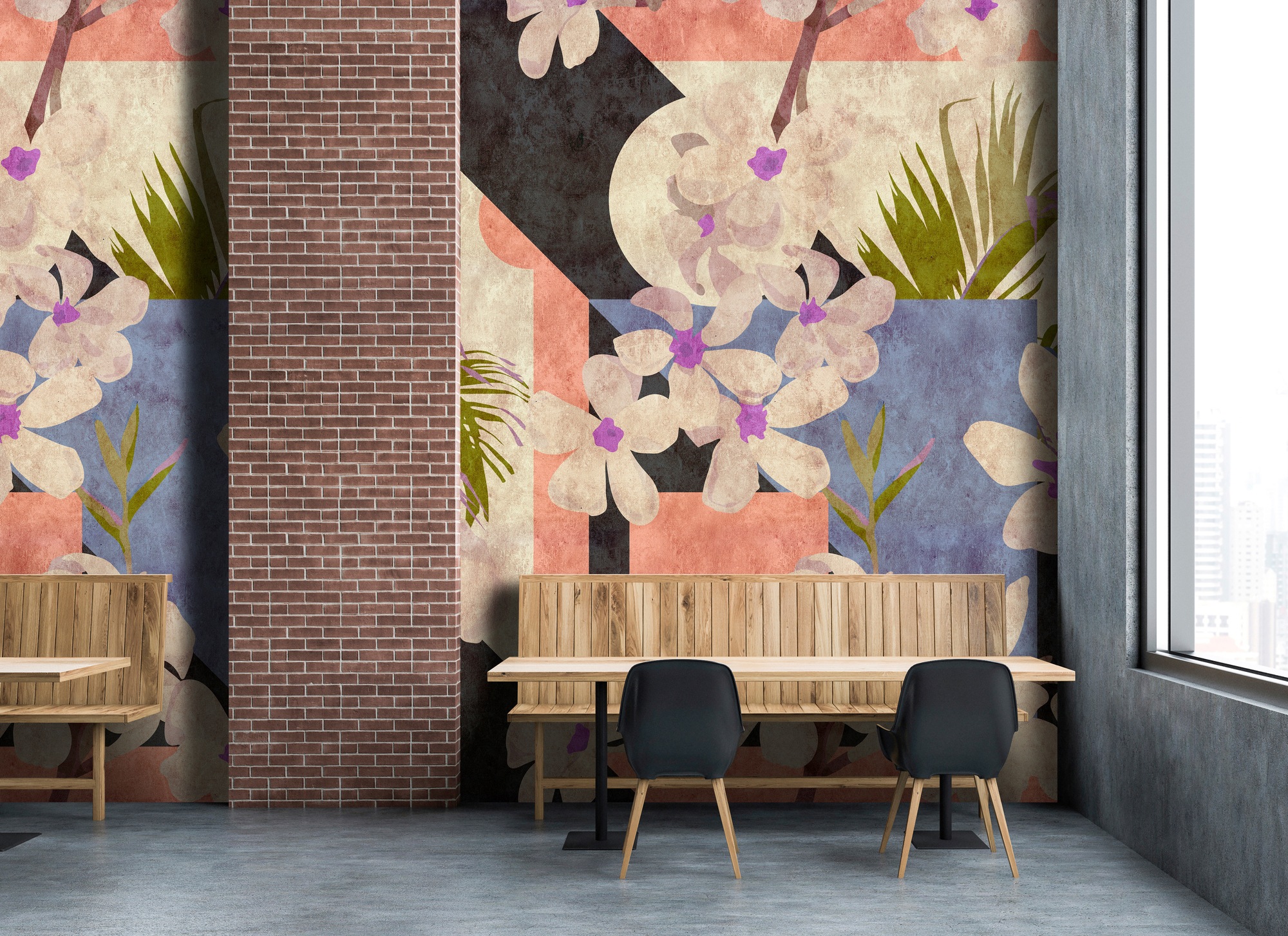 living walls Fototapete »Walls by Patel Vintage Bloom 2«, Vlies, Wand, Schräge