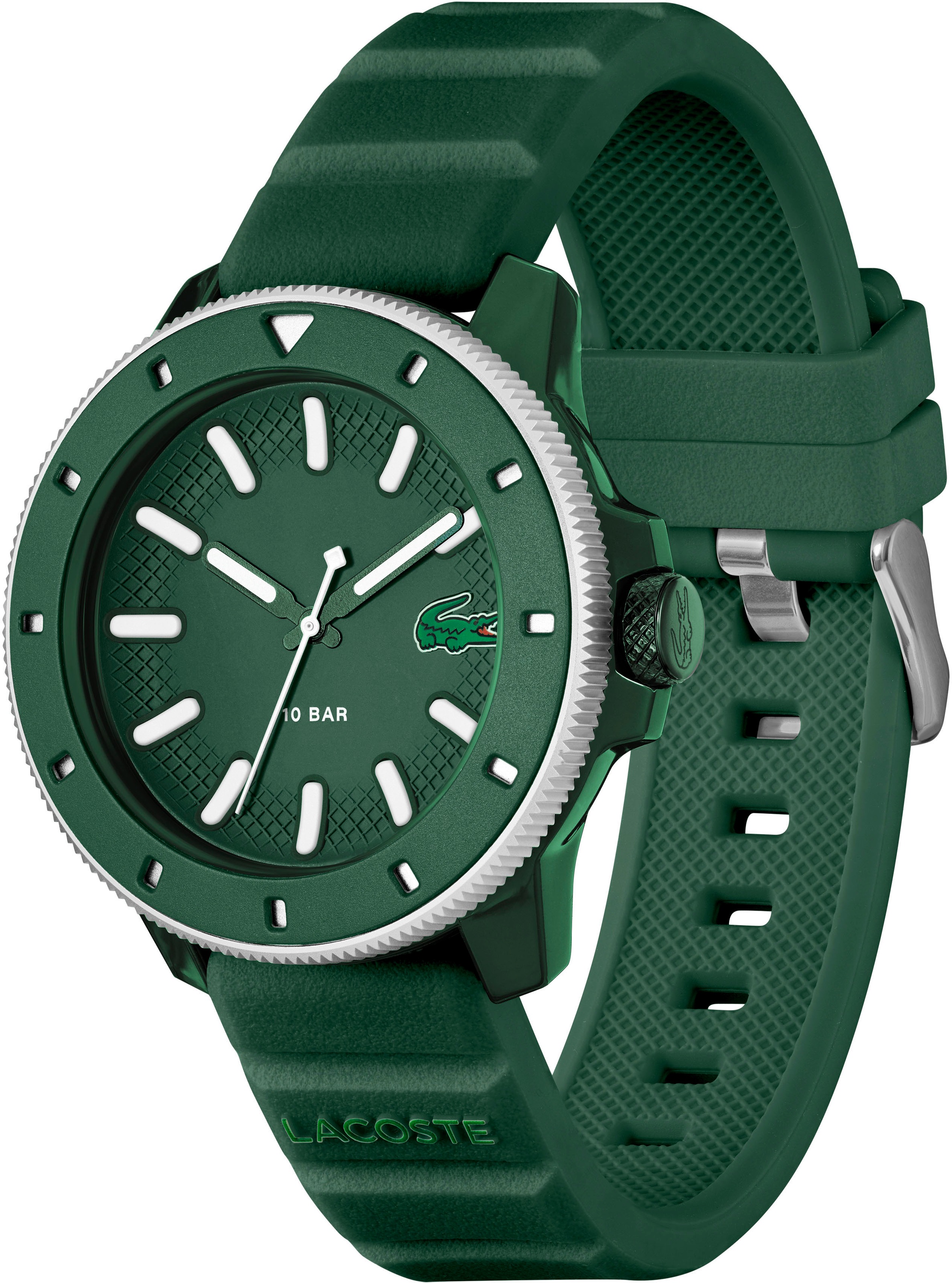 Lacoste Quarzuhr »LACOSTE.12.12 SCUBA«, Armbanduhr, Herrenuhr, Silikonarmband, analog