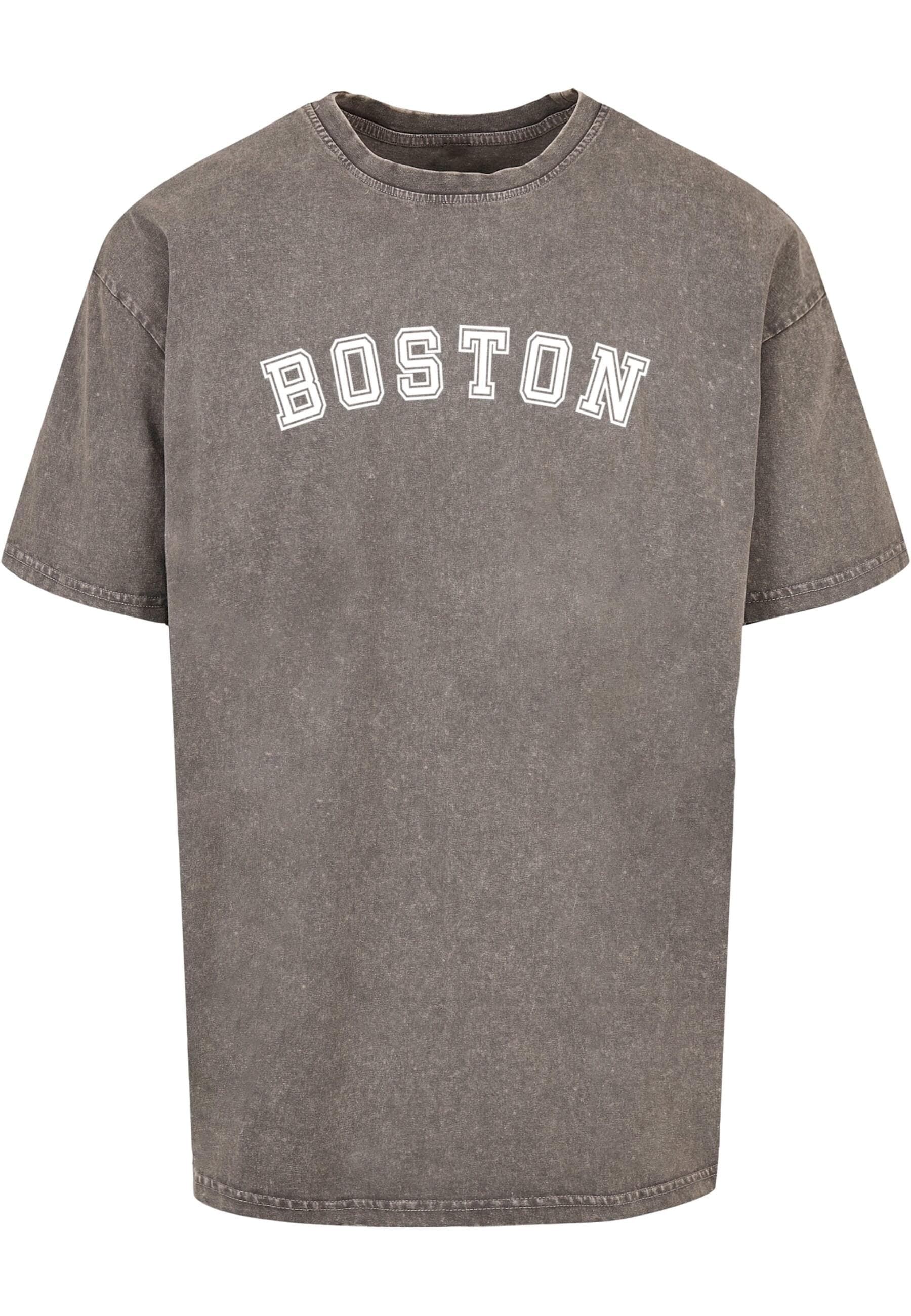 T-Shirt »Merchcode Herren Boston X Acid Washed Heavy Oversize Tee«, (1 tlg.)