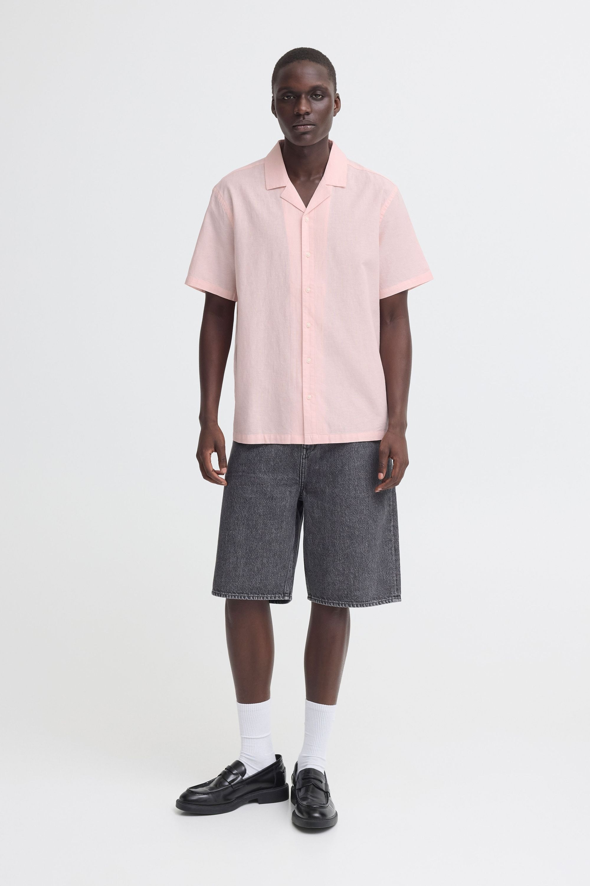 Thumbnail - Blend Leinenhemd "BHAban Cuba Linen Mix" Leichtes Kurzarmhemd aus Baumwoll-Leinen-Mix