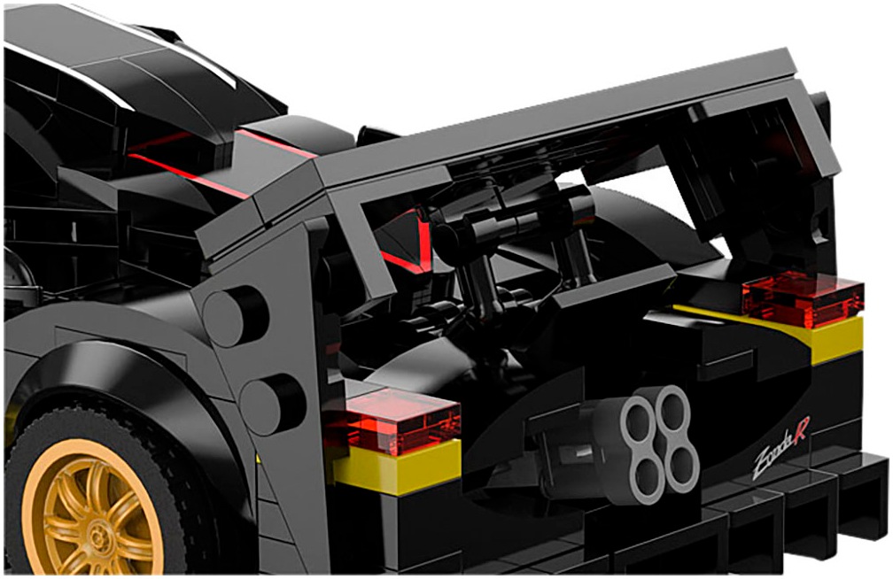 Jamara Konstruktions-Spielset »Pagani Zonda R 1:28 schwarz Bricks«, (387 St.), im Maßstab 1:28, offiziell lizensiert
