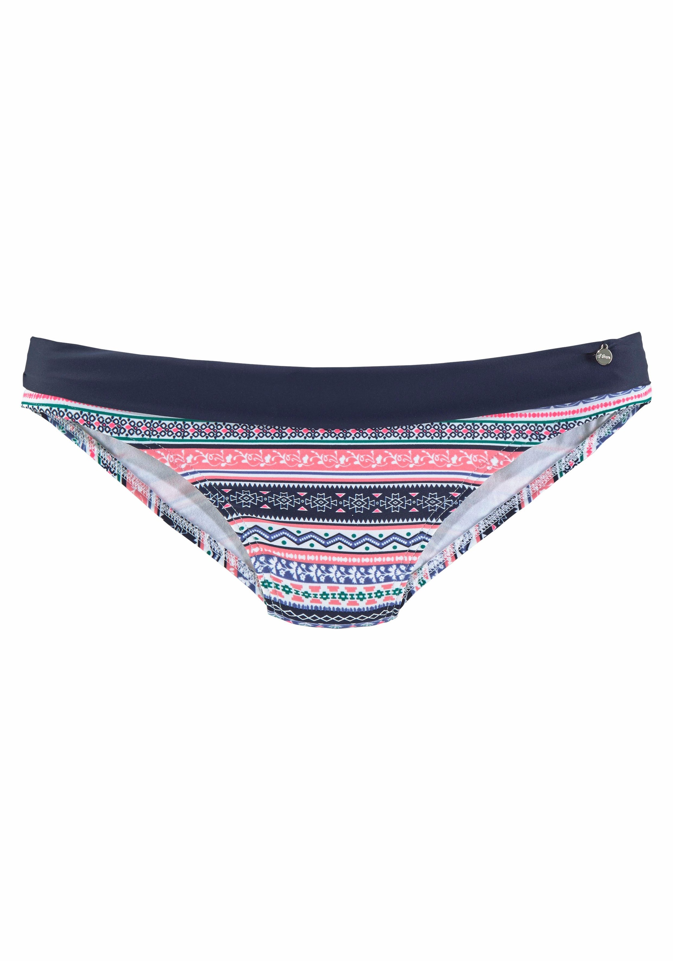 s.Oliver Bikini-Hose "Barcelona" mit Umschlagbund in Kontrastfarbe günstig online kaufen