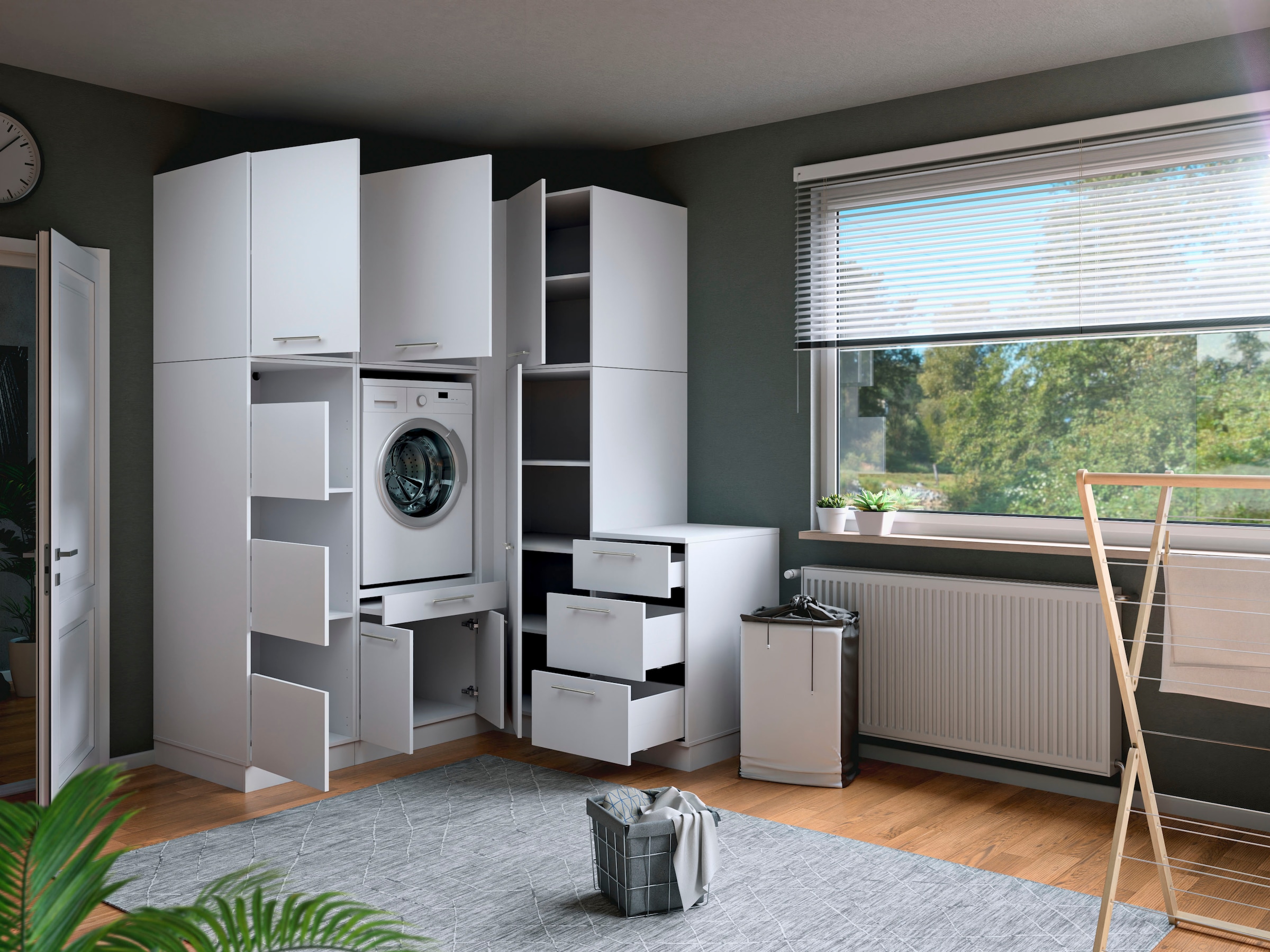 Laundreezy Mehrzweckschrank-Set »Laundreezy, 7-tlg. Mehrzweckschrank-Set B/H/T 186/238/68 cm« 7 Stk. tlg.