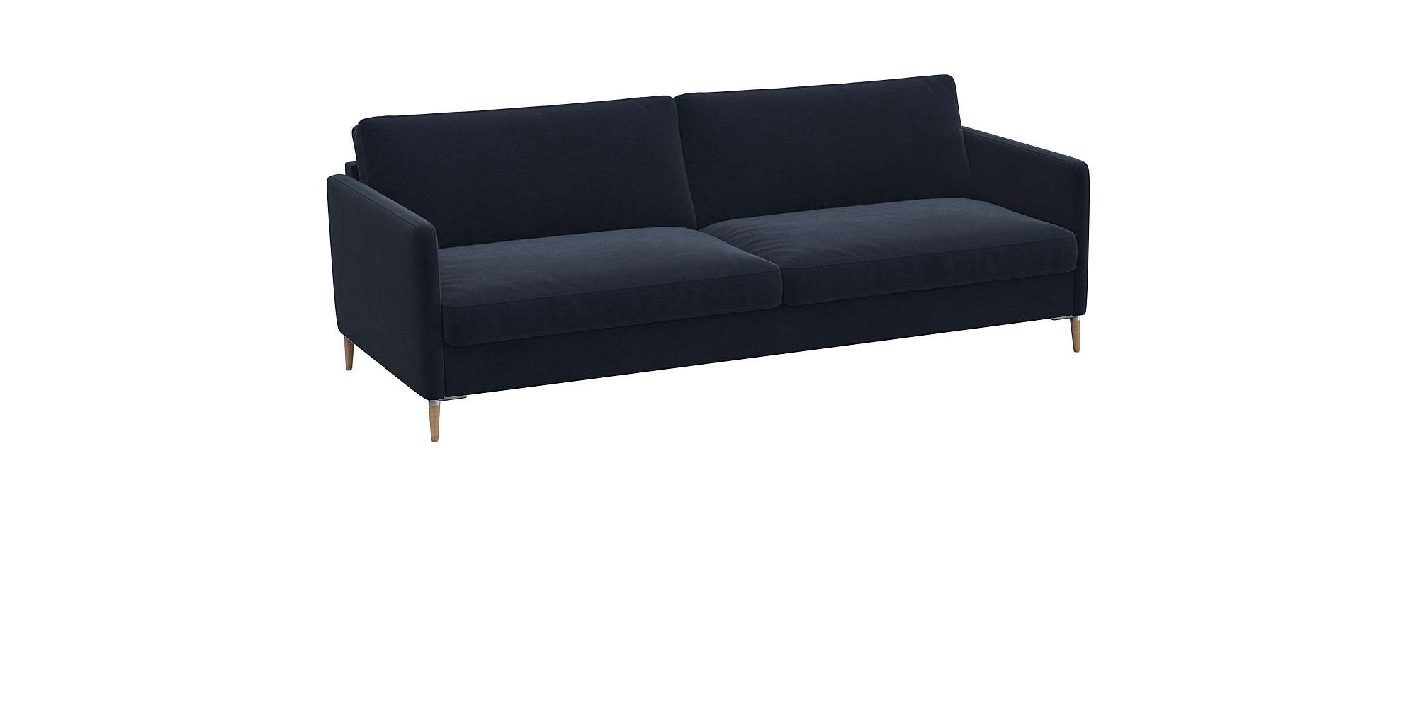 FLEXLUX 3-Sitzer »Fiore, super Sitzkomfort durch Kaltschaum im Sitz«, schmale Armlehnen, Füße Alu+ Eiche