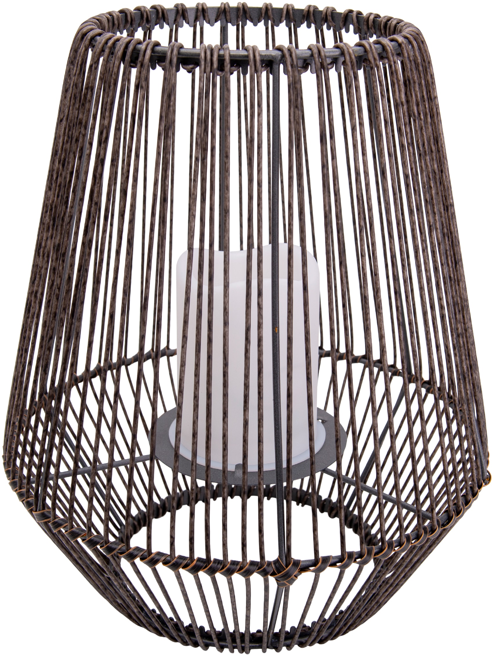 Thumbnail - näve LED Solarleuchte "Plasto" 1 Stk. Warmweiß Solar, Balkon Terrassen Lampe Tischlampe Flackereffekt Solarlampe