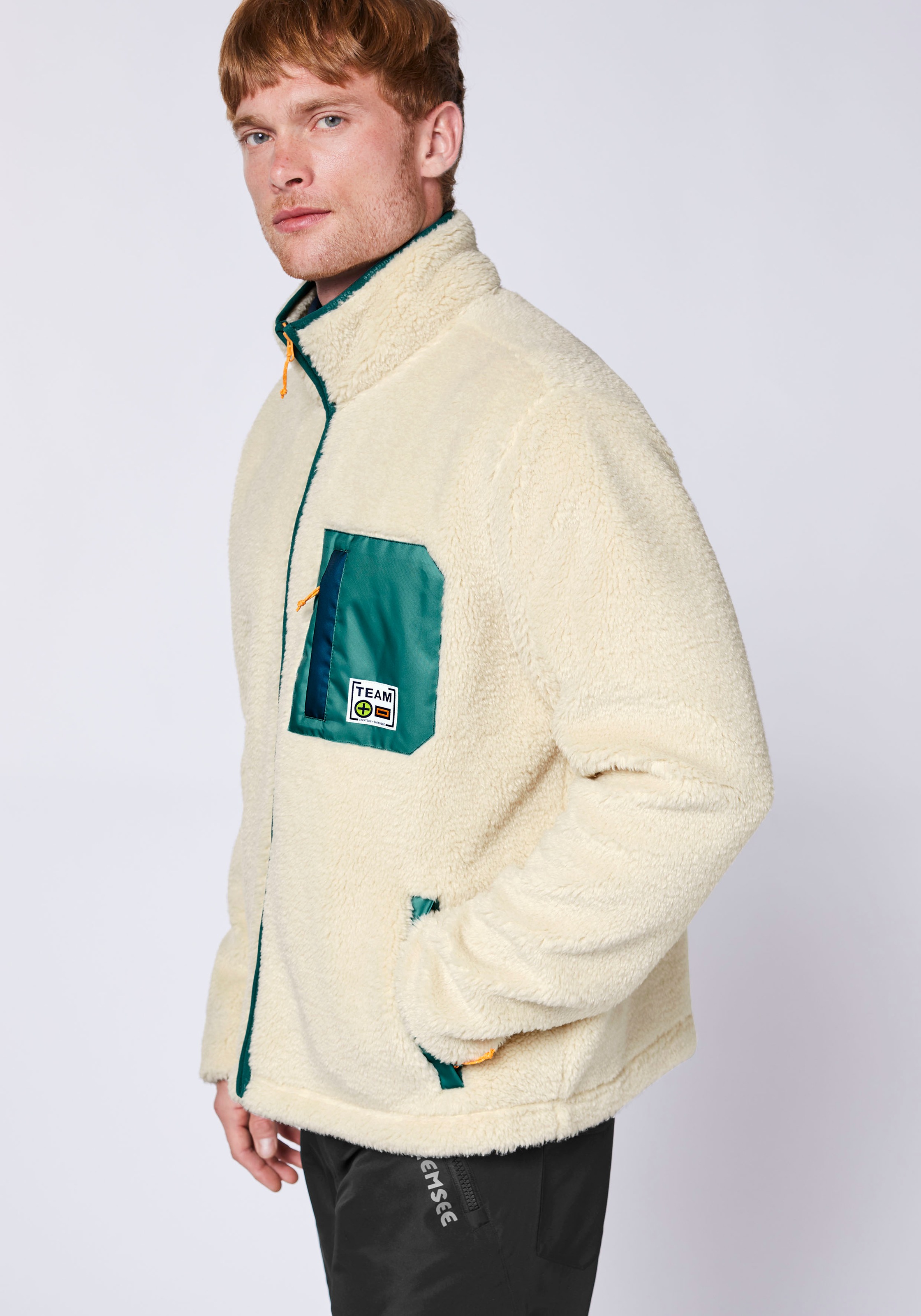 Chiemsee Fleecejacke ohne Kapuze - aus extra weichem Sherpa Fleece<br/>