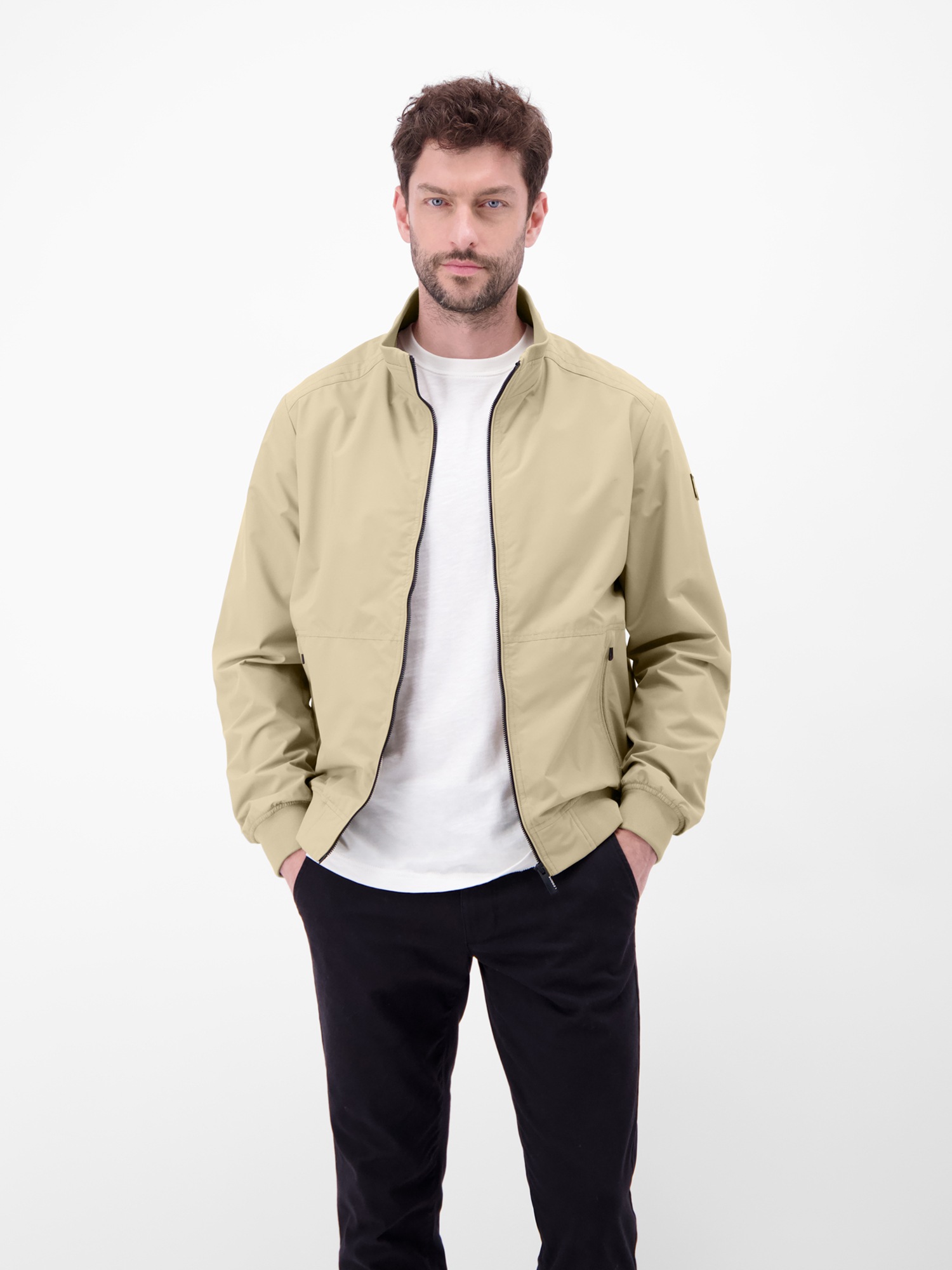 Blouson LERROS "Blouson leicht gefüttert und flexibel", Herren, Gr. XXL, kitt, 100% Polyester, Jacken Blouson, Herren Blouson, Wasser- und windabweisend, Atmungsaktiv, Einfarbig 6