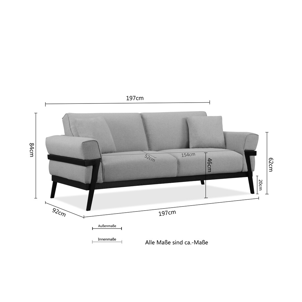 Guido Maria Kretschmer Home&Living 3-Sitzer »Rasmuss«