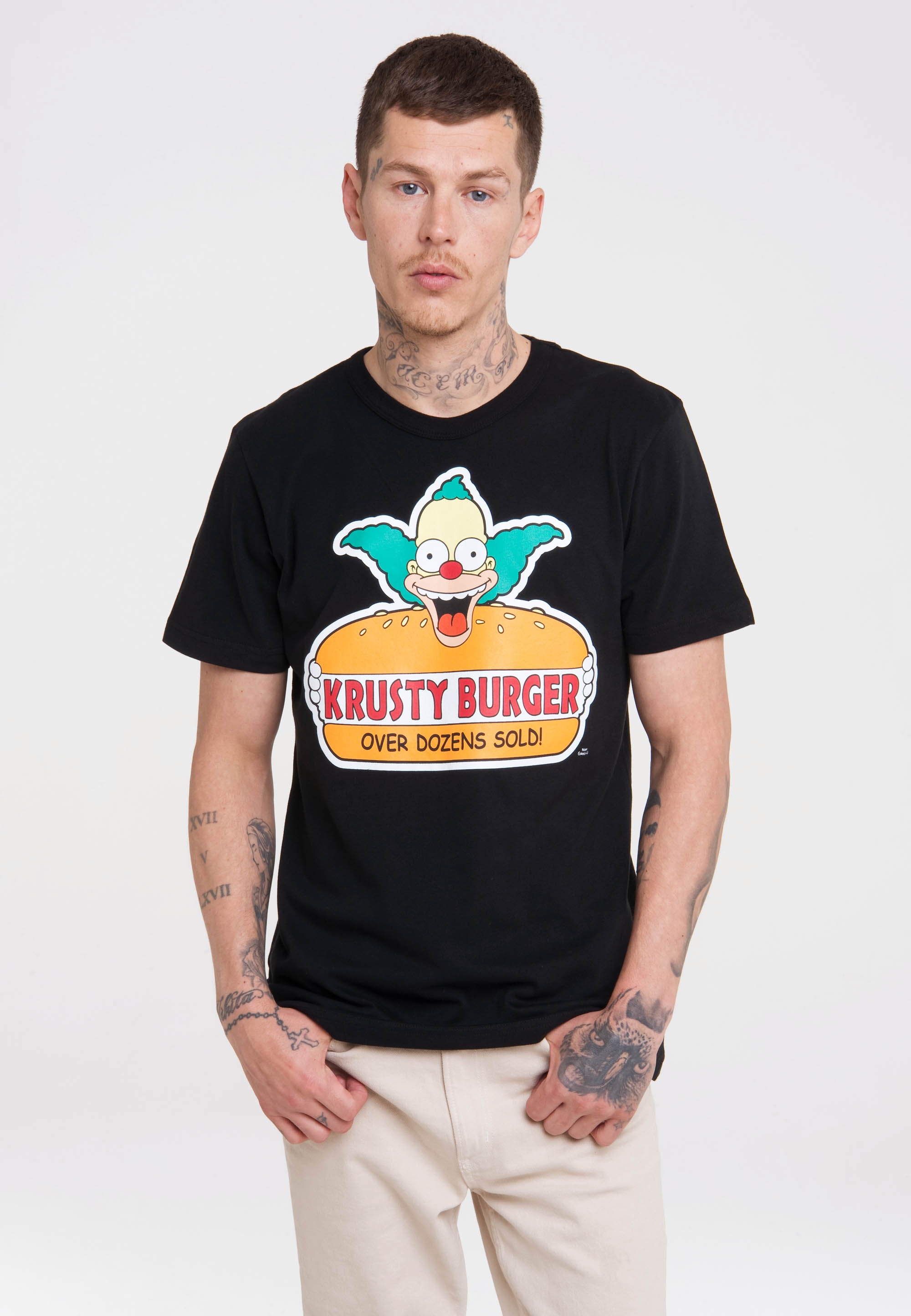 LOGOSHIRT T-Shirt »Simpsons - Krusty Burger«, mit lizenziertem Originaldesign