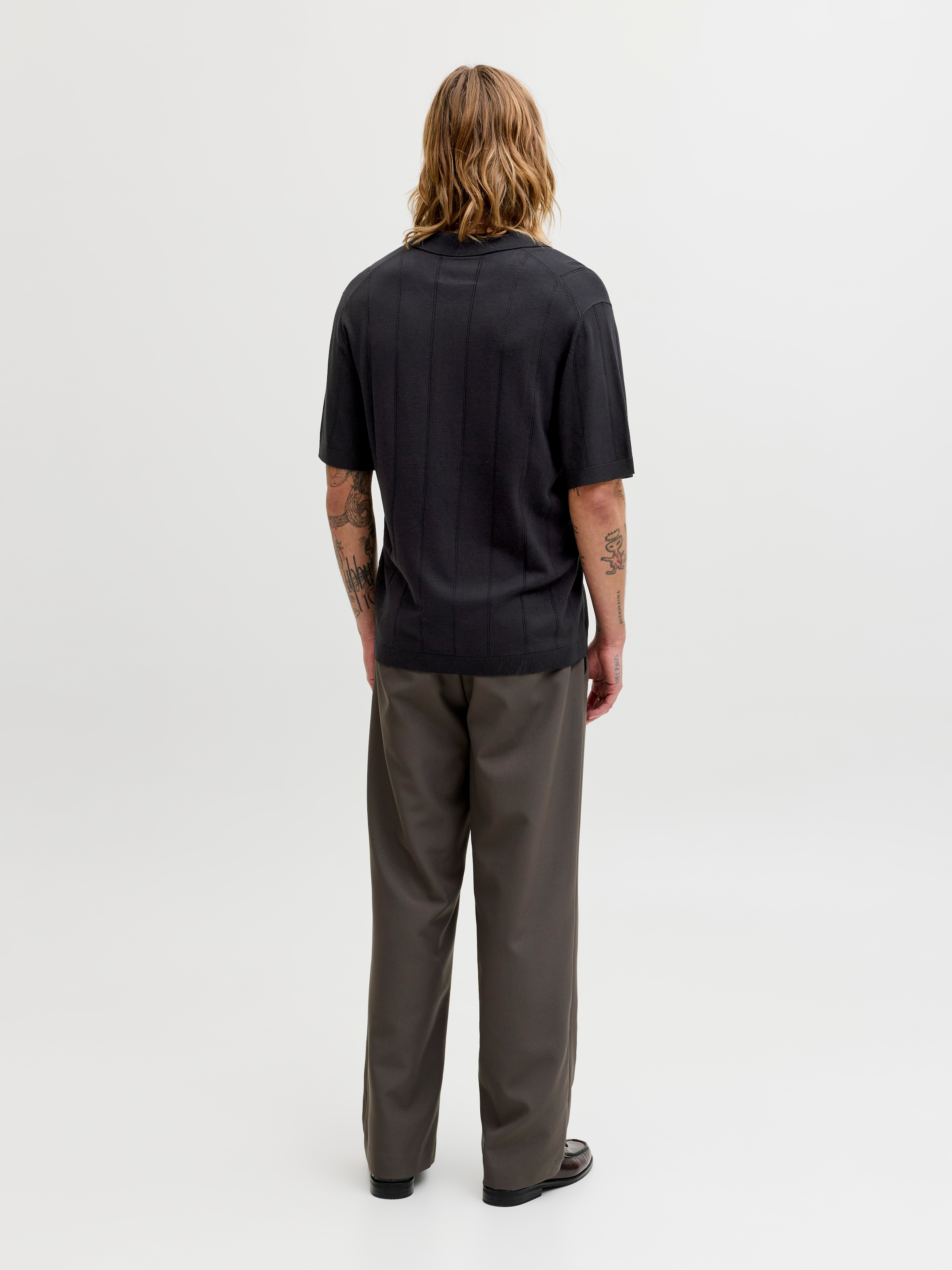 Jack & Jones Polokragenpullover »JPRBLAWILLIAM STRUCTURE KNIT POLO SS SN« Viskosemischung, regular fit