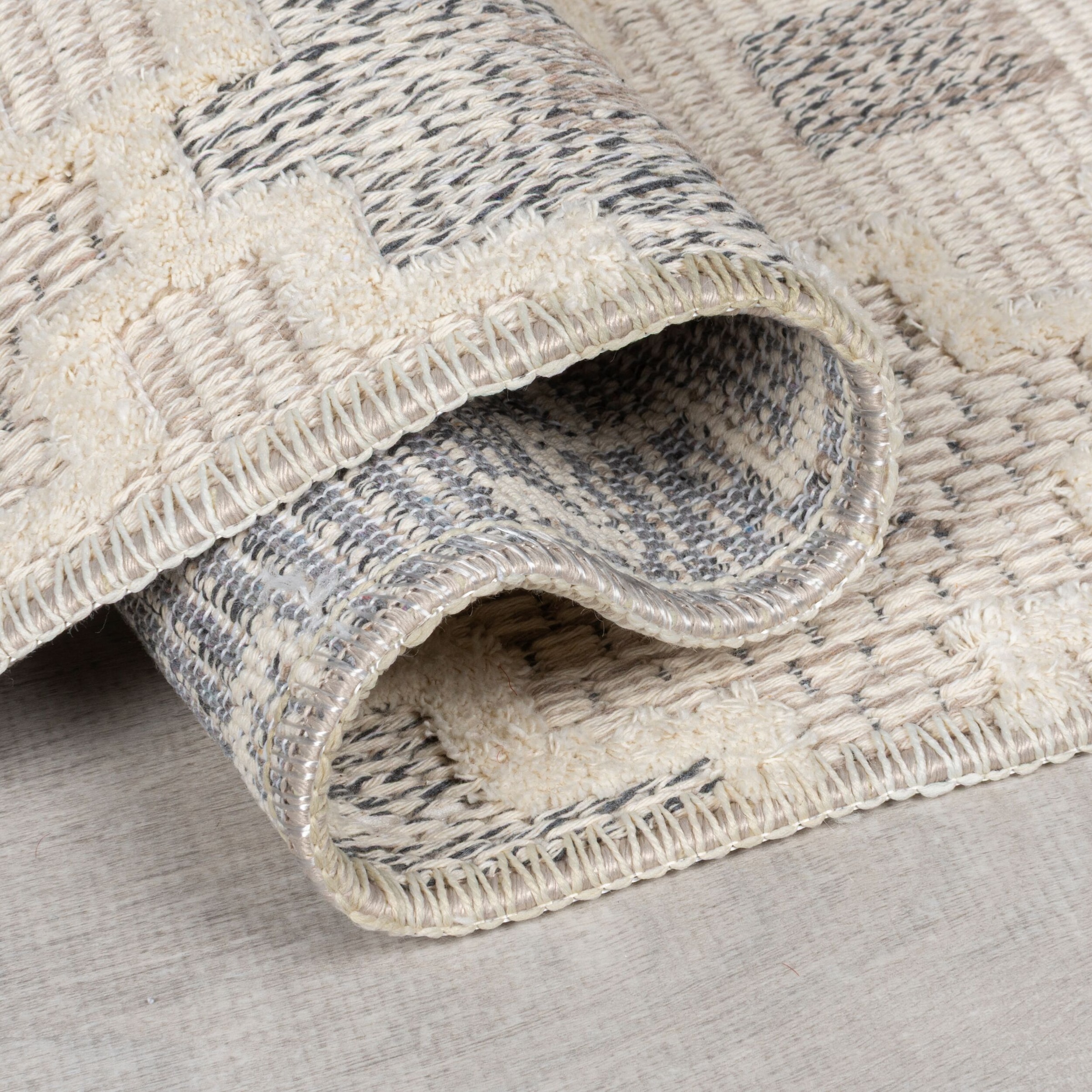 FLAIR RUGS Teppich »Graysen«, rechteckig, 4 mm Höhe, Waschbarer Geometrischer Teppich
