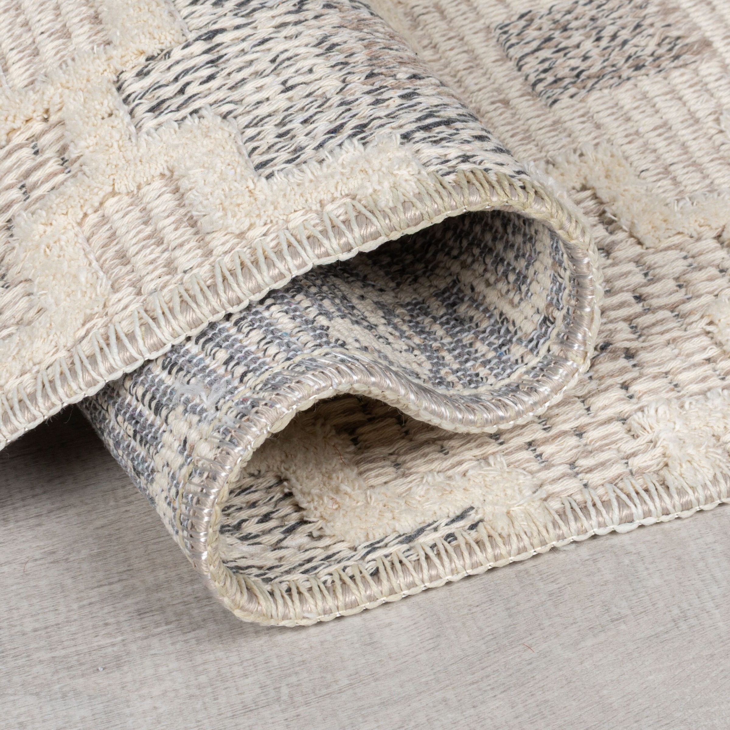 Thumbnail - FLAIR RUGS Teppich "Graysen", rechteckig, 4 mm Höhe, Waschbarer Geometrischer Teppich