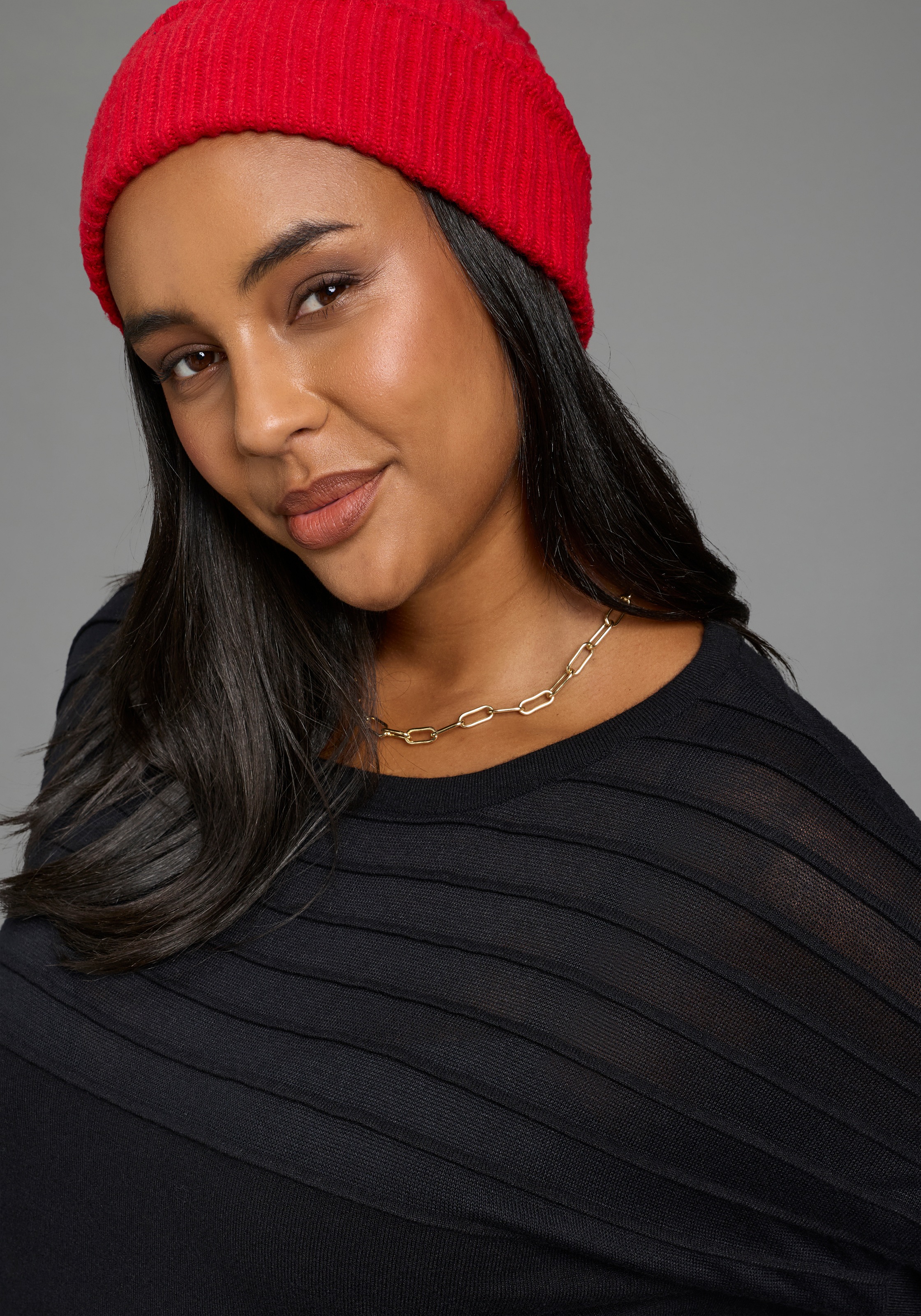 Laura Scott CURVE Strickpullover »Große Größen« auch in großen Größen, weite Passform, po-bedeckende Länge
