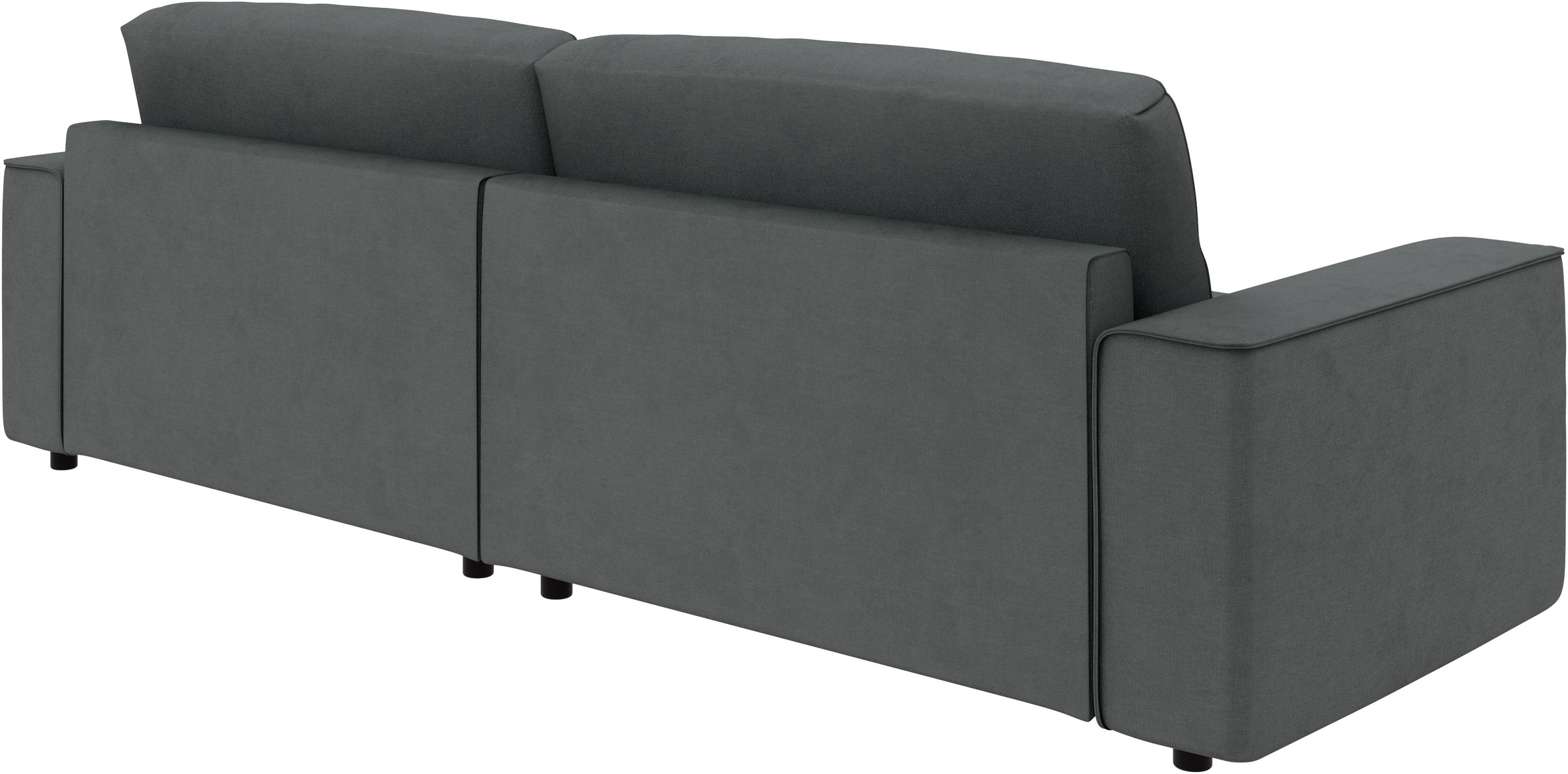 INOSIGN Ecksofa »Chance, Recamiere beidseitig montierbar, Schlaffunktion, Breite 265 cm«, in Struktur fein LINO, mit Schlaffunktion und Bettkasten