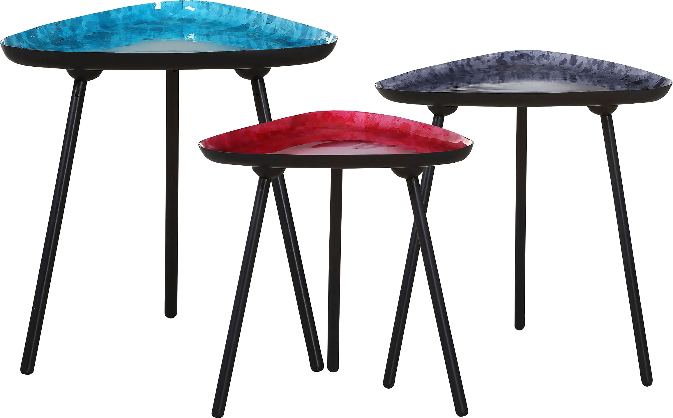 Gutmann Factory Beistelltisch "Coffee, Couchtisch 3-er Set" Wohnzimmertische, individuell oder als Set kombinierbar