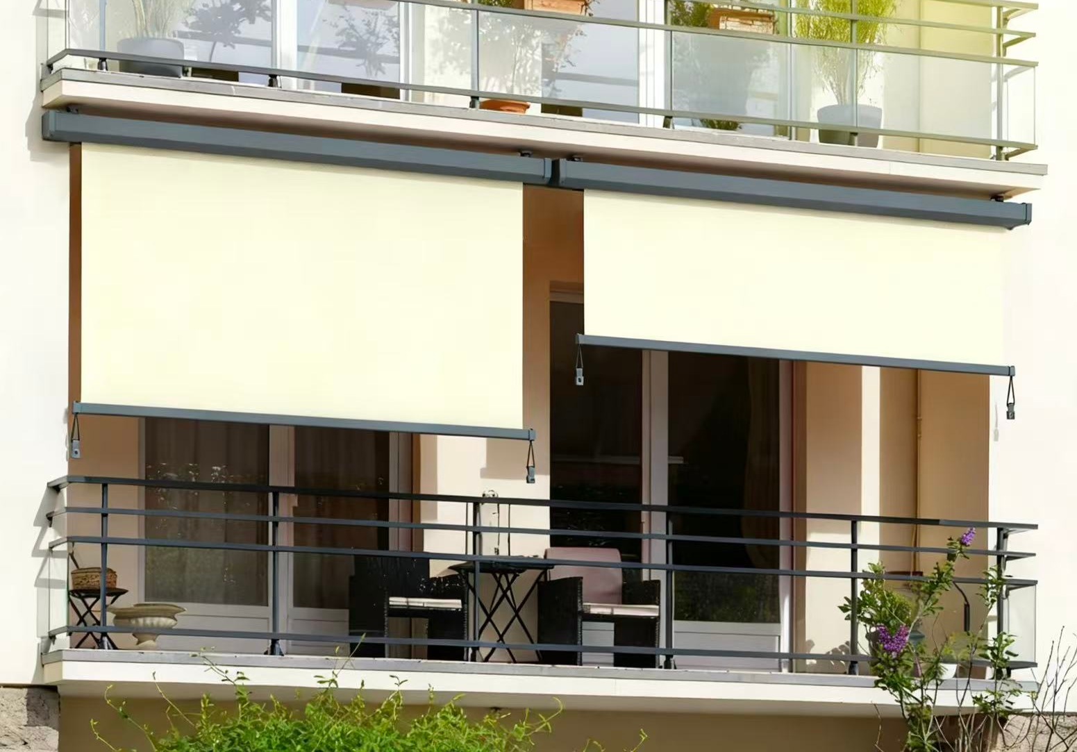 KONIFERA Senkrechtmarkise "Sitges" klasse Sonnen & Windschutz für den Balkon, verschiedene Größen