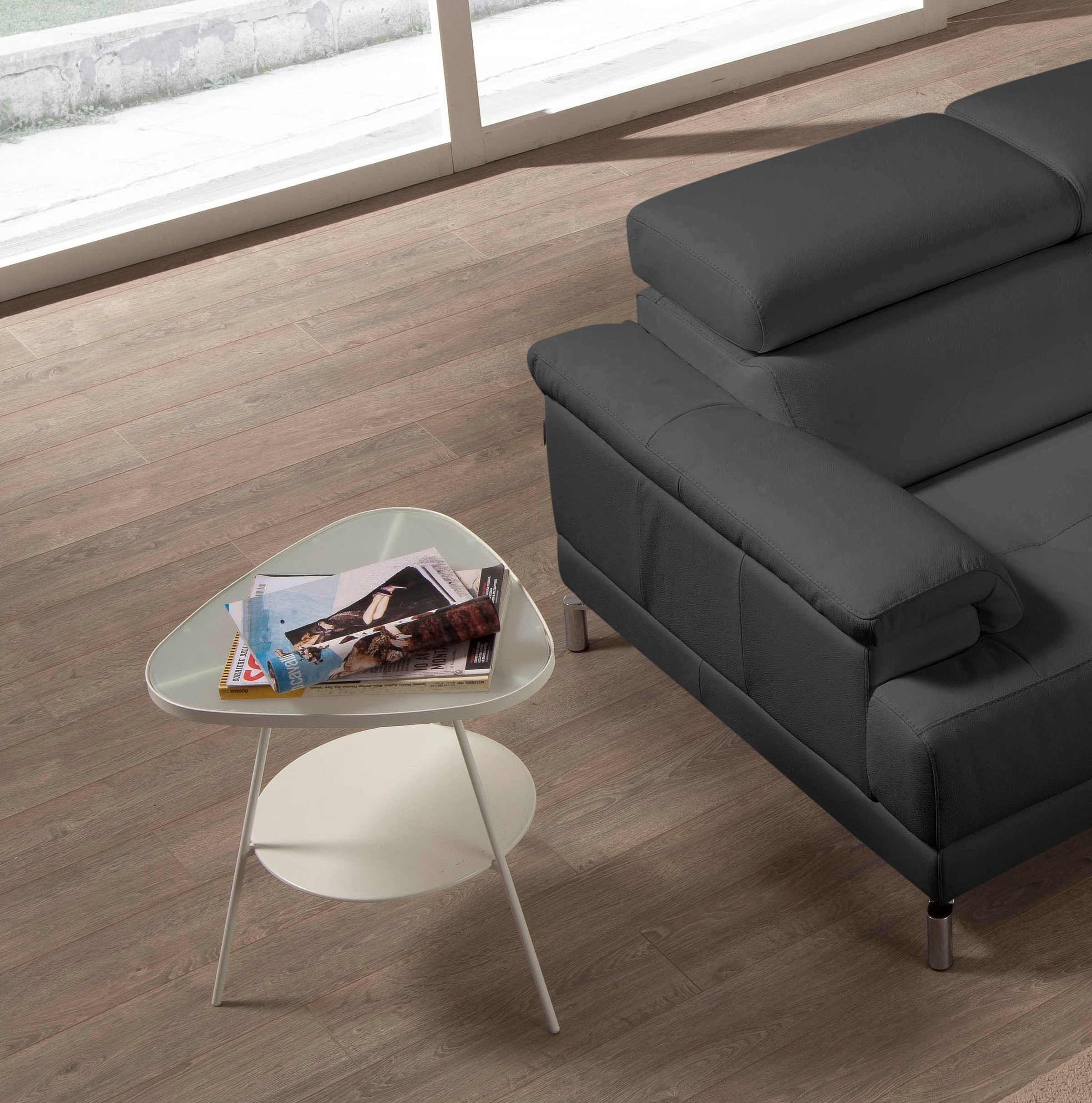 Egoitaliano Ecksofa »Soul, Design und Sitzkomfort auf hohem Niveau, tolle Details, L-Form«, mit Recamiere, inkl. Kopfteilverstellung