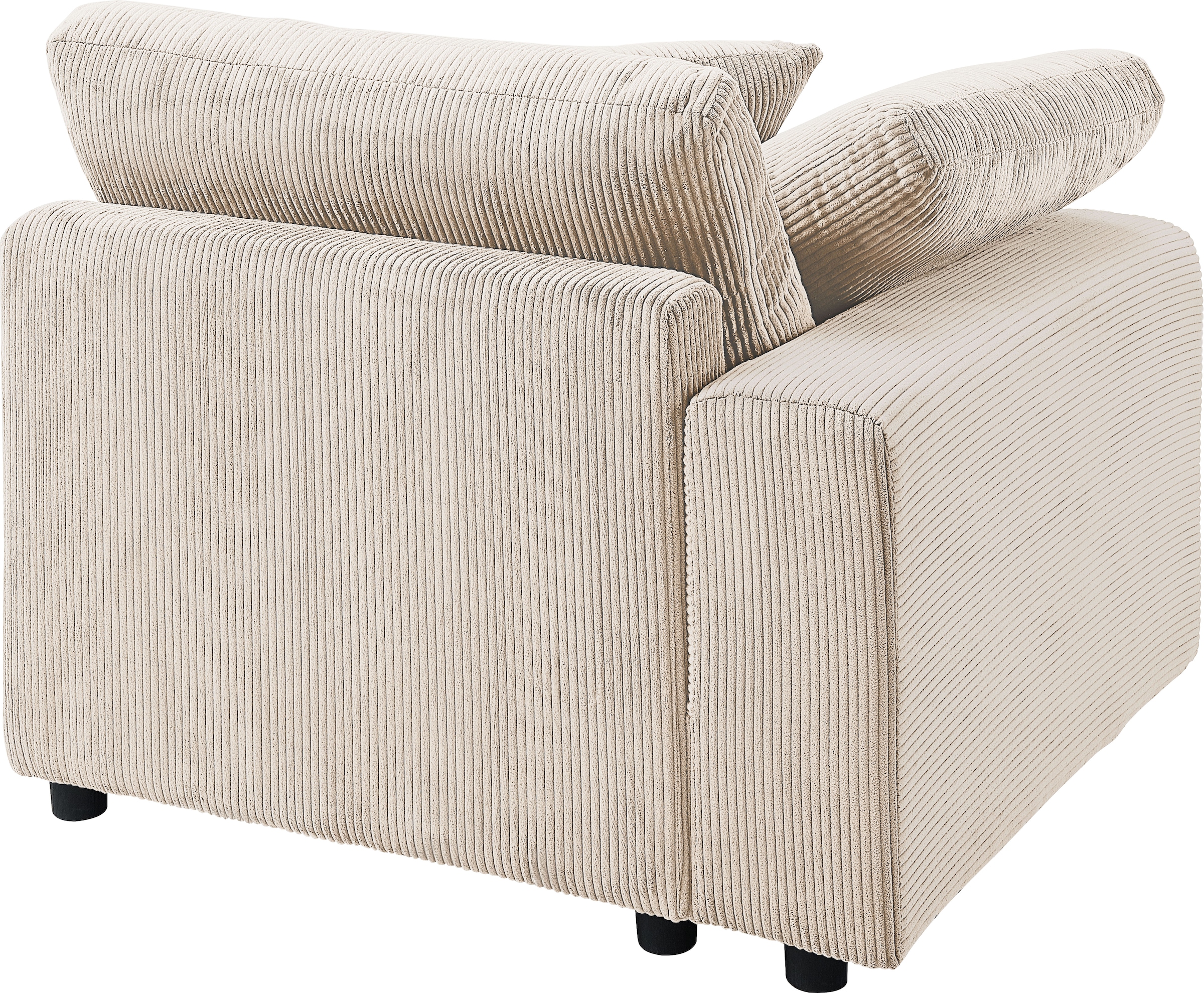 RAUM.ID 4-Sitzer »Bennid, XXL-Modulsofa mit vielen individuellen Stellmöglichkeiten«, (Set, 4 St.), inklusive 2 großen & 2 kleinen Zierkissen im flauschigen Cord