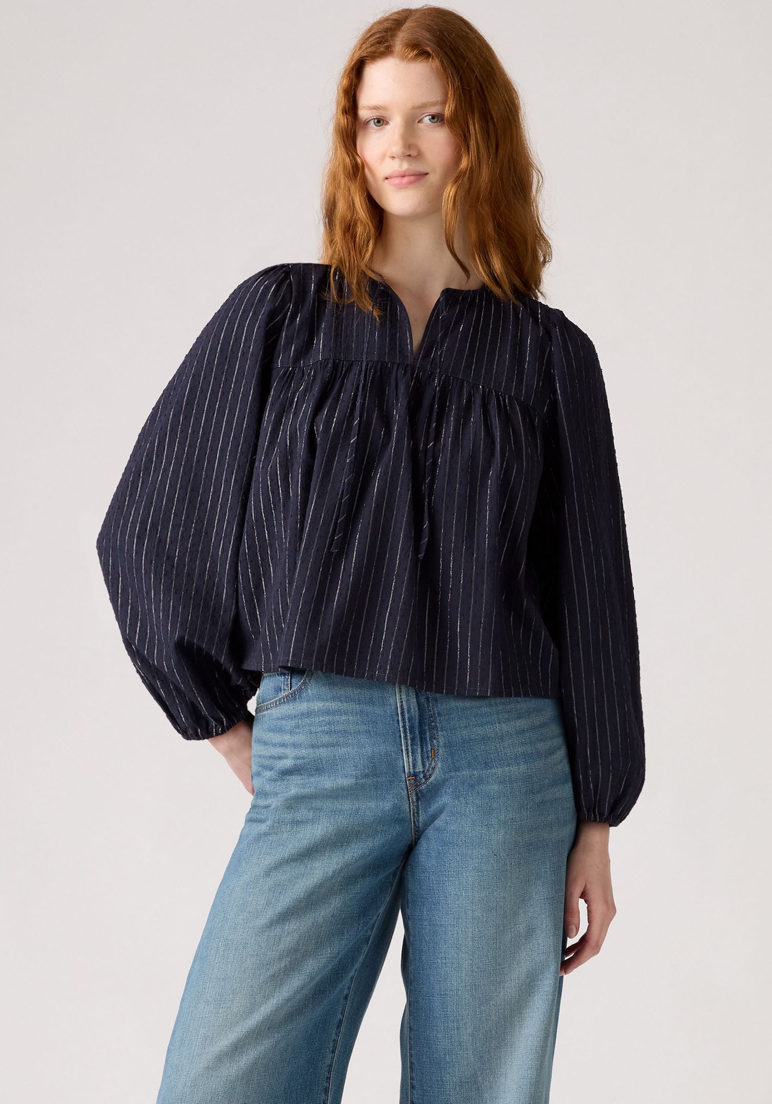 Levi's® Klassische Bluse »JOSEPHINE LS HOLI« mit elastischem Bund