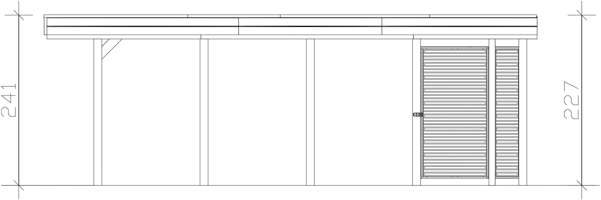 Skanholz Einzelcarport »Friesland Set 12«, Holz, 270 cm, Anthrazit