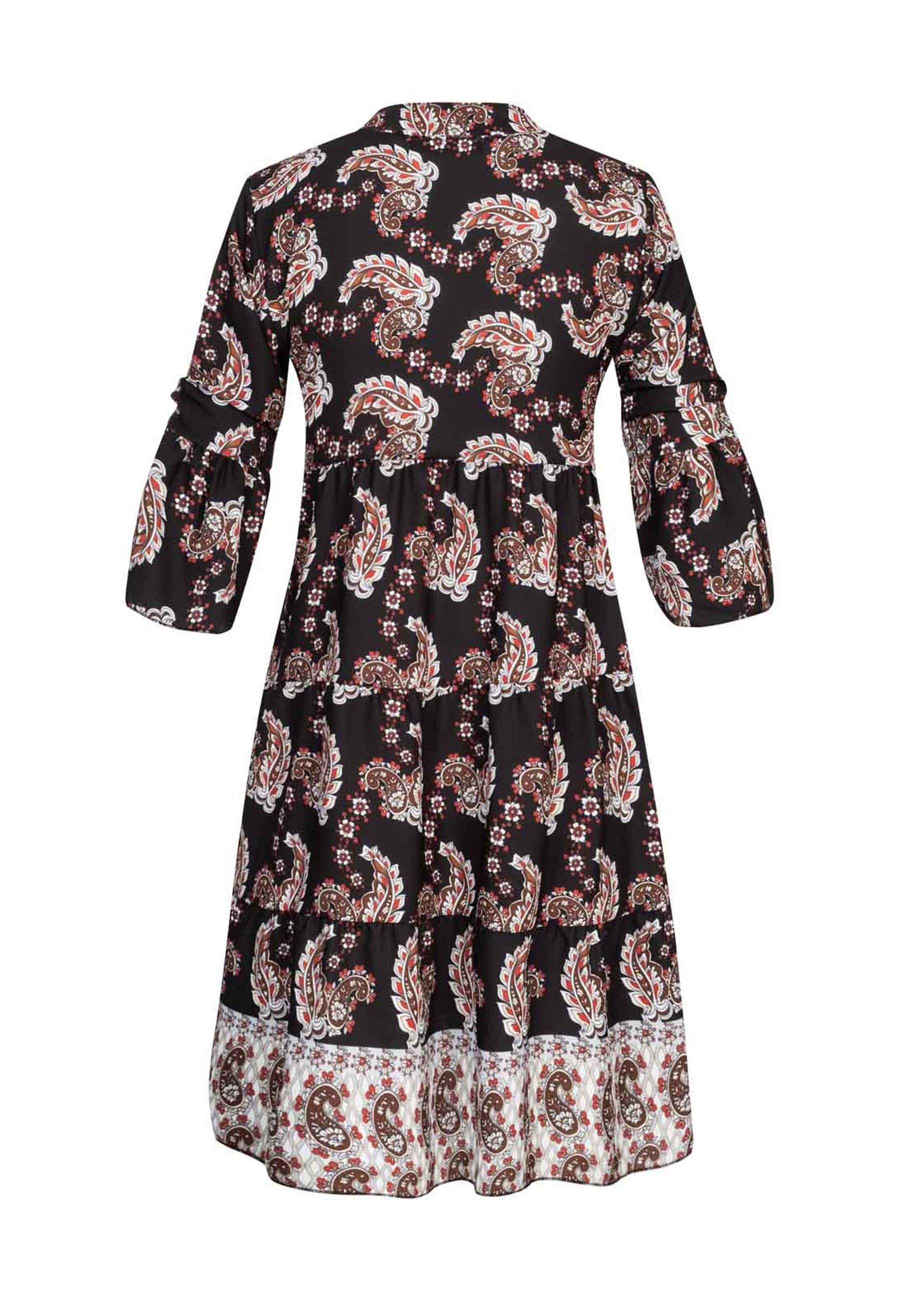 CLOUD 5IVE Shirtkleid "CLOUD 5IVE Paisley Kleid mit V-Neck und All Over Pri günstig online kaufen