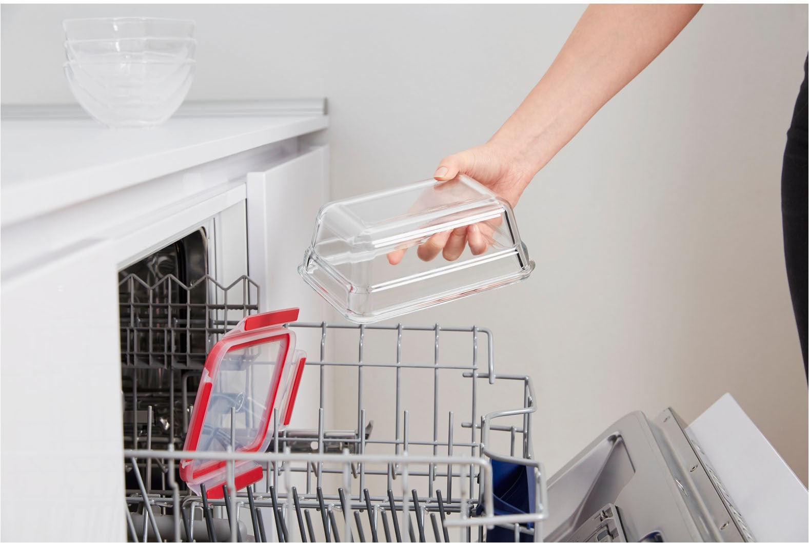 Emsa Frischhaltedose »Clip & Close Glas Set, rechteckig, 100 % dichte Aufbewahrungsboxen« spülmaschinen-, gefrier-, backofen-, mikrowellenfest