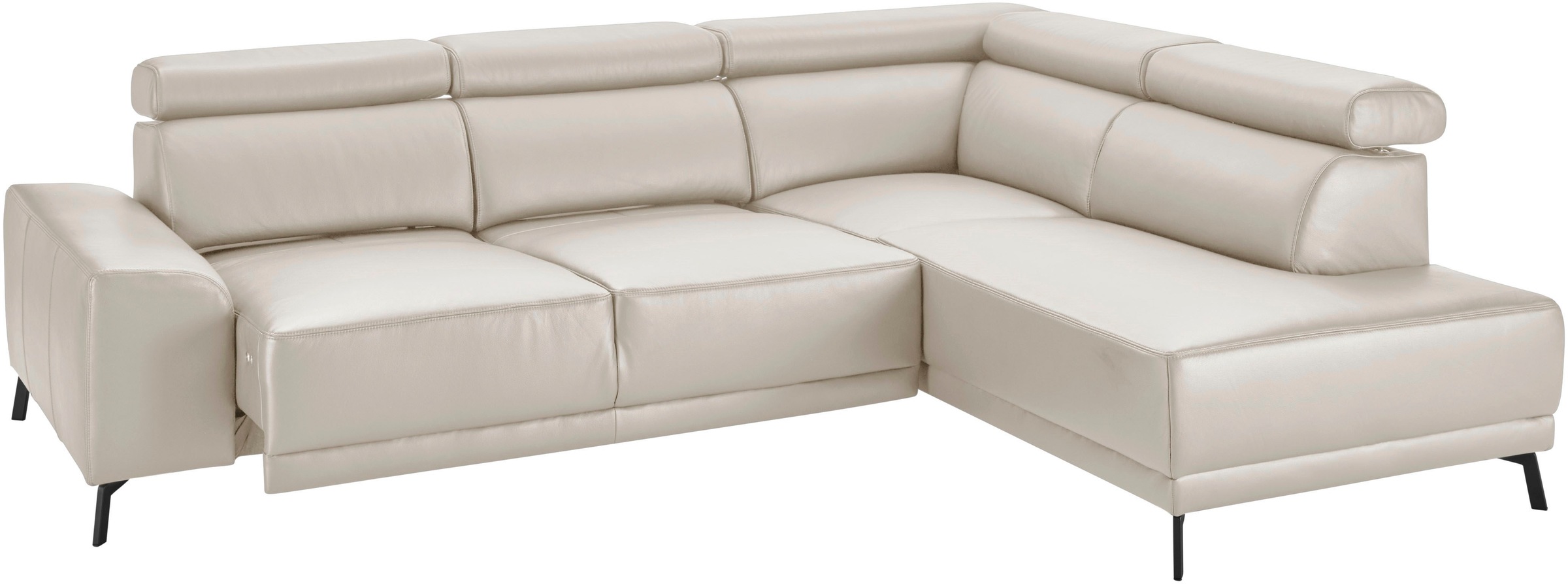 3C Candy Ecksofa »Greve modern und bequem, inkl. manueller Kopfteilverstellung, L-Form«, wahlweise mit motorischem Sitzvorzug