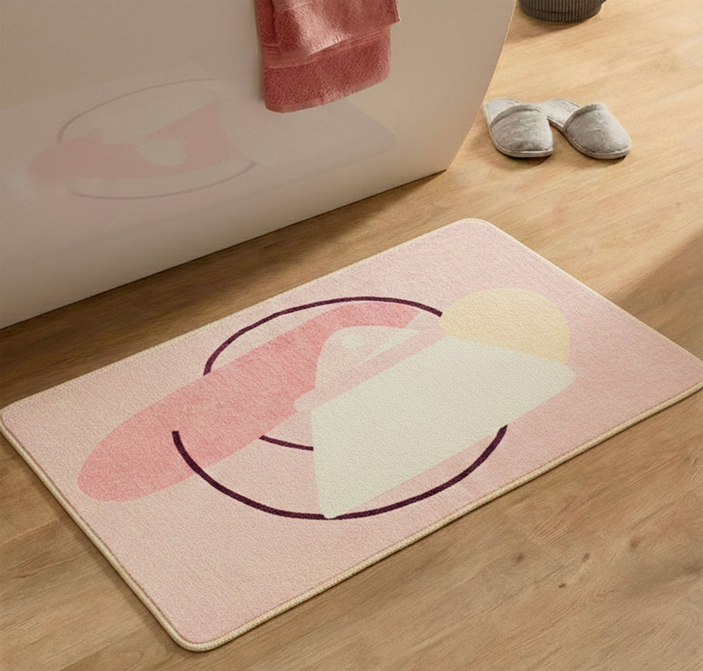 Gino Falcone Badematte "Aquata GF-168, Badvorleger, Badezimmer Teppich" Höhe 7 mm rutschhemmend beschichtet fußbodenheizungsgeeignet Badteppich, bedruckt, modernes Design, rechteckig