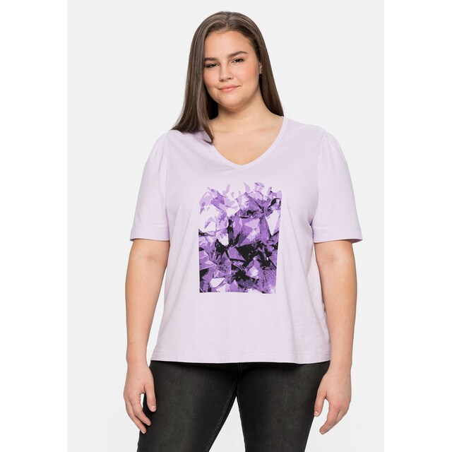 Sheego T-Shirt »Große Größen«, aus Baumwolle mit Frontdruck für bestellen |  BAUR